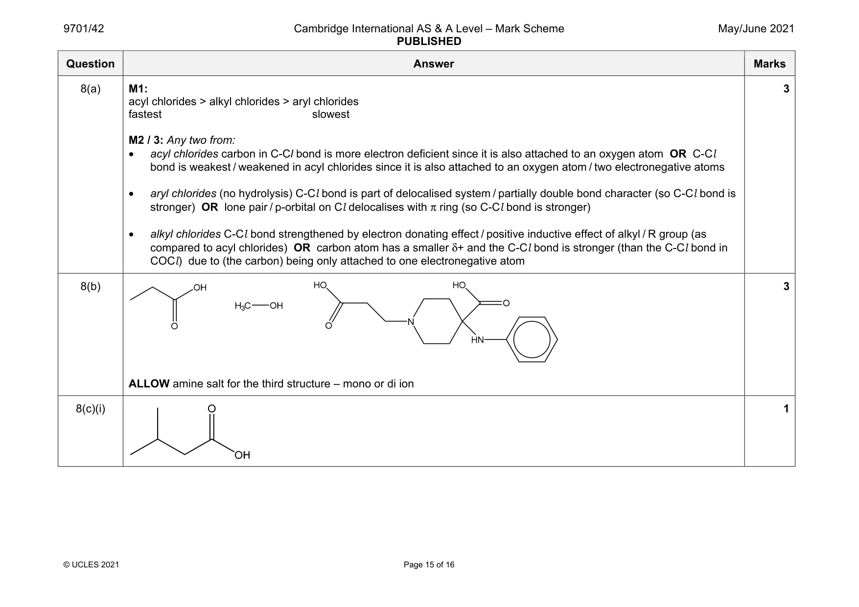 Mark scheme, page 15 of 16