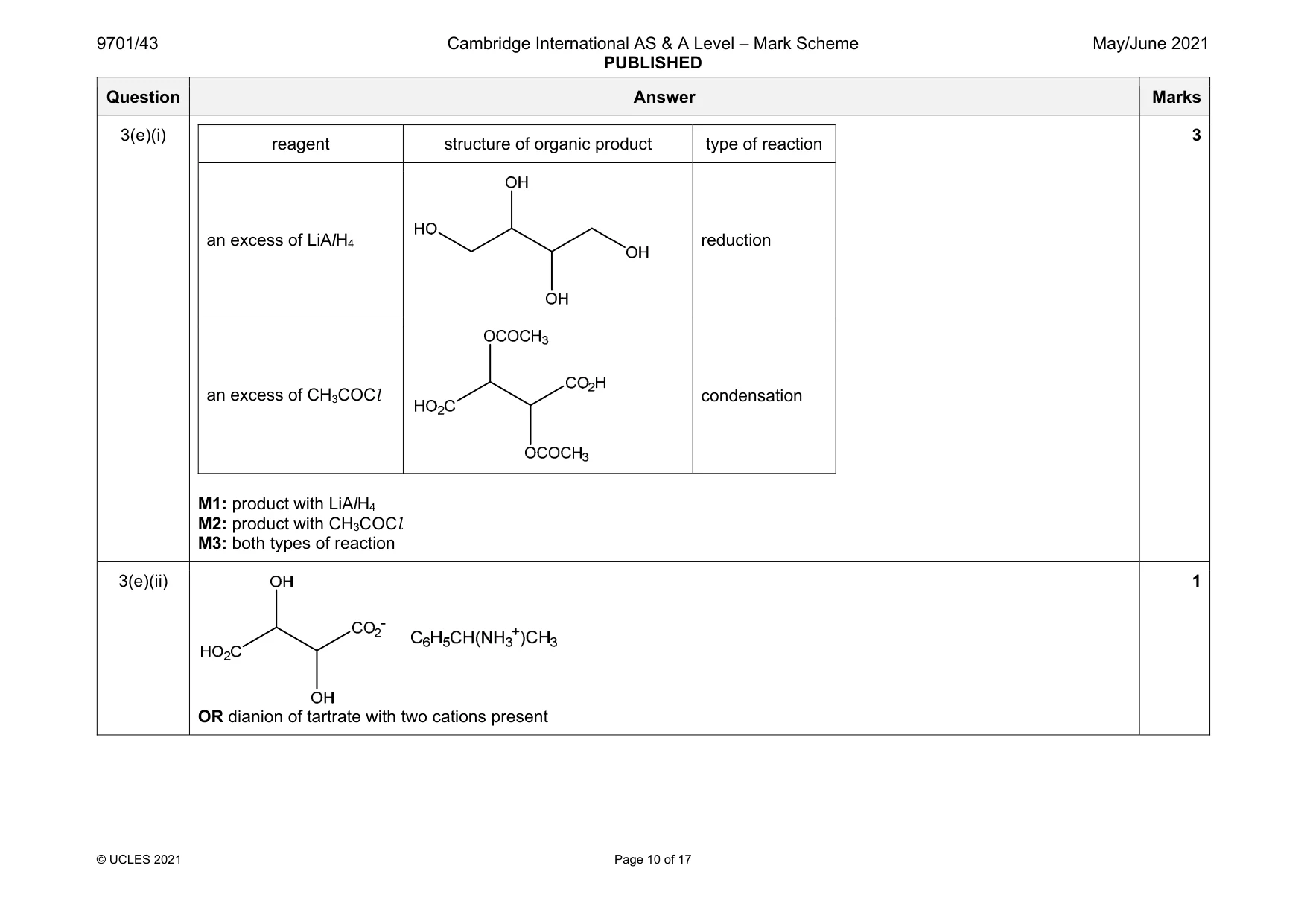 Mark scheme, page 10 of 17