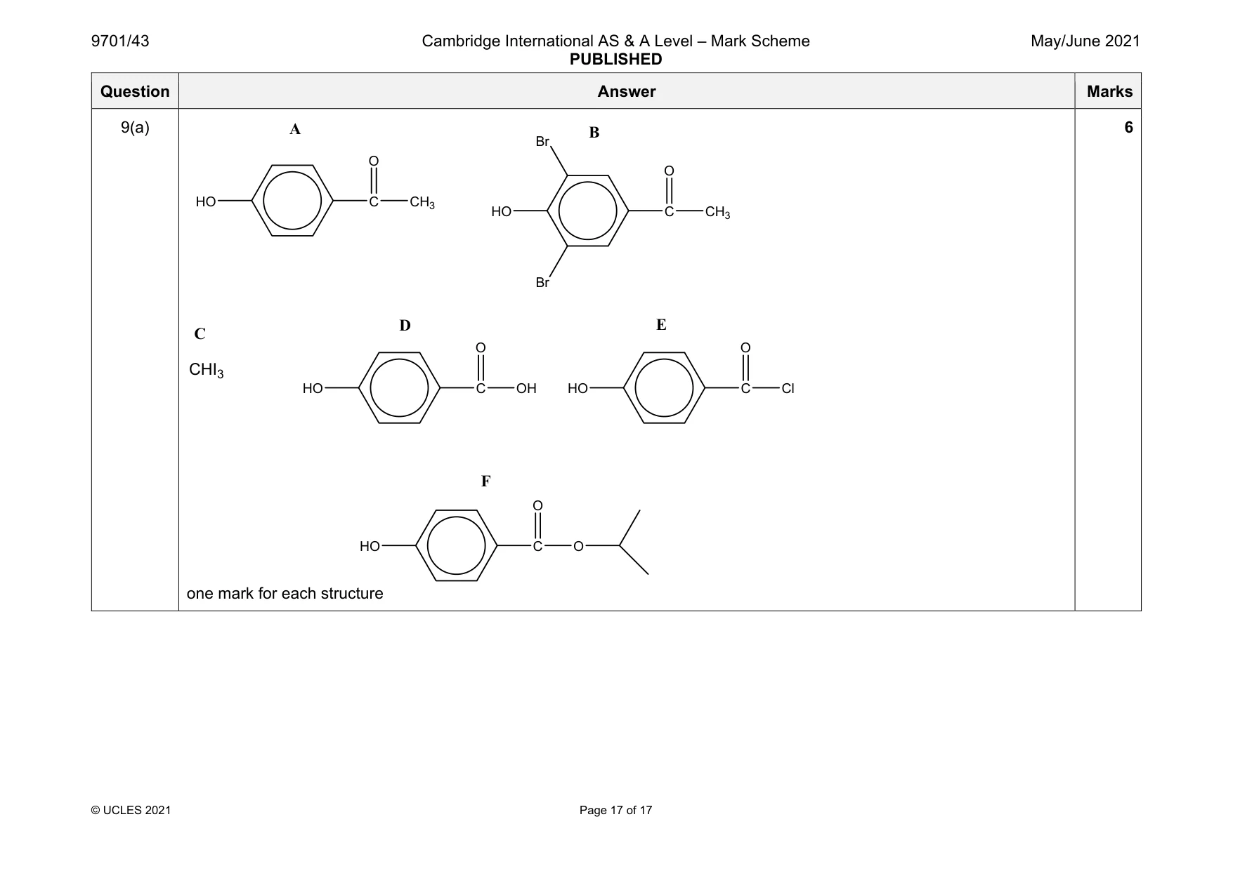 Mark scheme, page 17 of 17