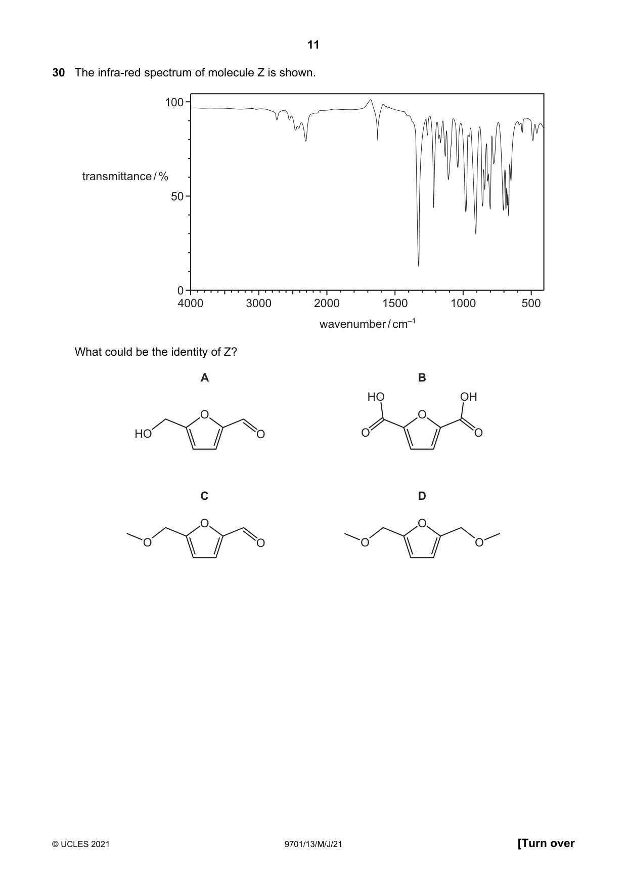 Cambridge A Level Chemistry 9701 2021 May/June Paper 1 · Variant 3 question paper, page 11 of 16