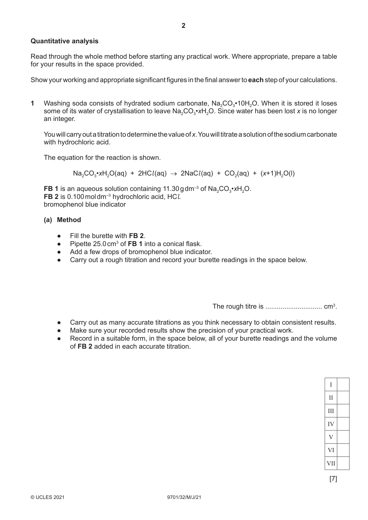 Cambridge A Level Chemistry 9701 2021 May/June Paper 3 · Variant 2 question paper, page 2 of 12