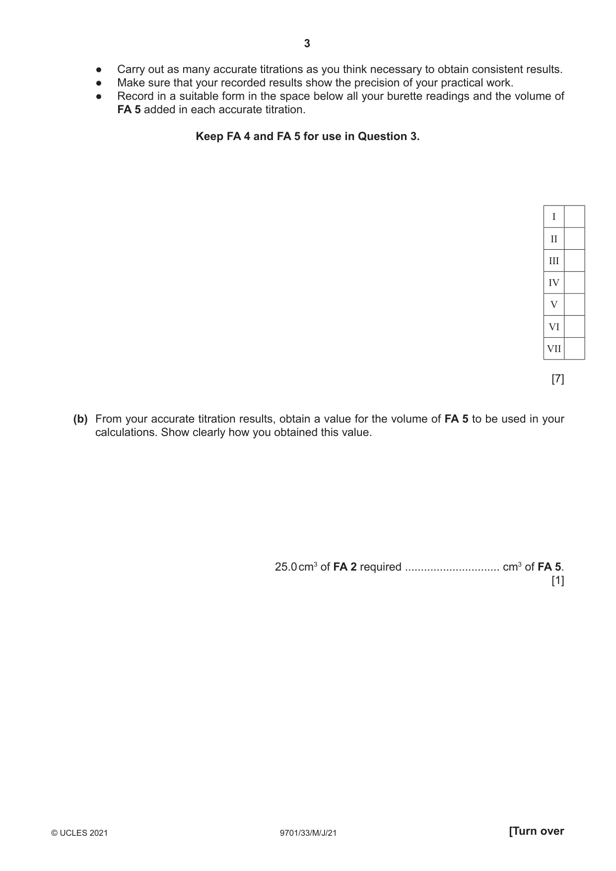 Cambridge A Level Chemistry 9701 2021 May/June Paper 3 · Variant 3 question paper, page 3 of 12