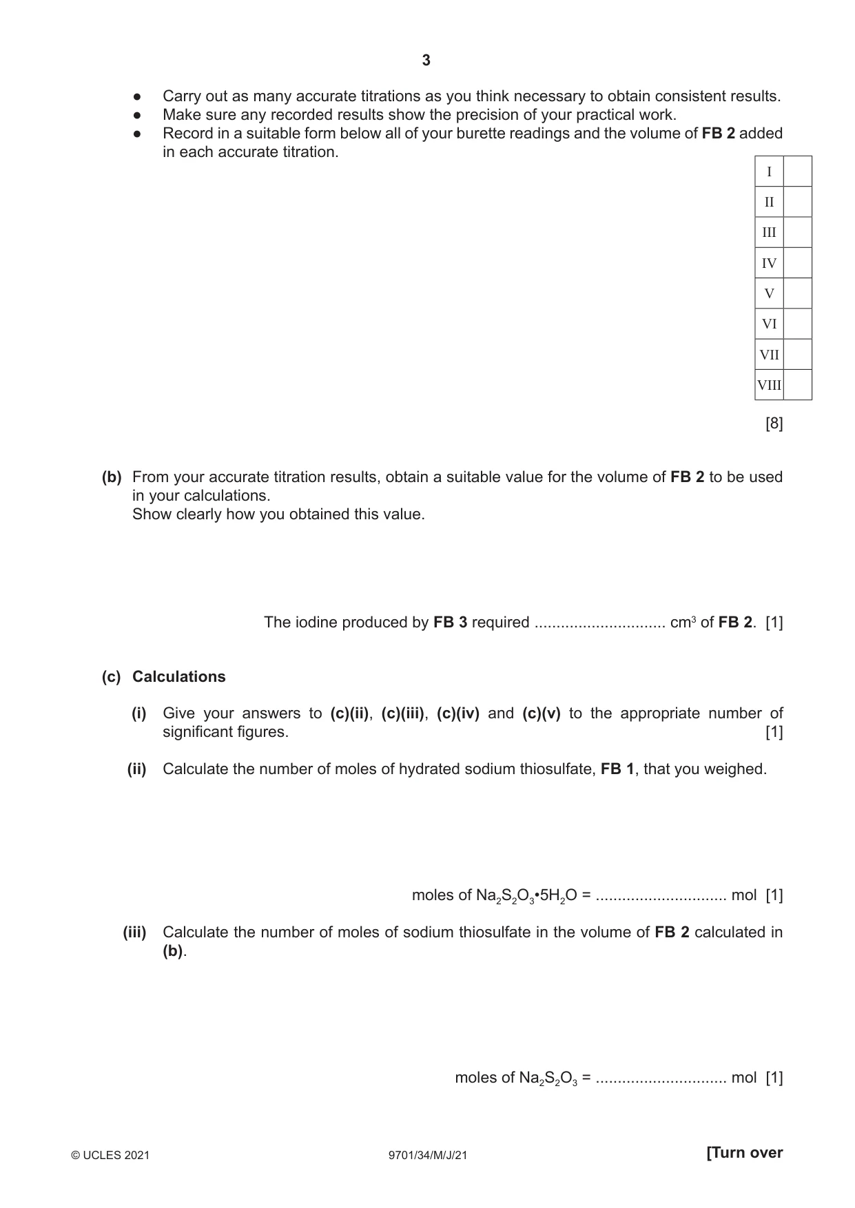 Cambridge A Level Chemistry 9701 2021 May/June Paper 3 · Variant 4 question paper, page 3 of 12