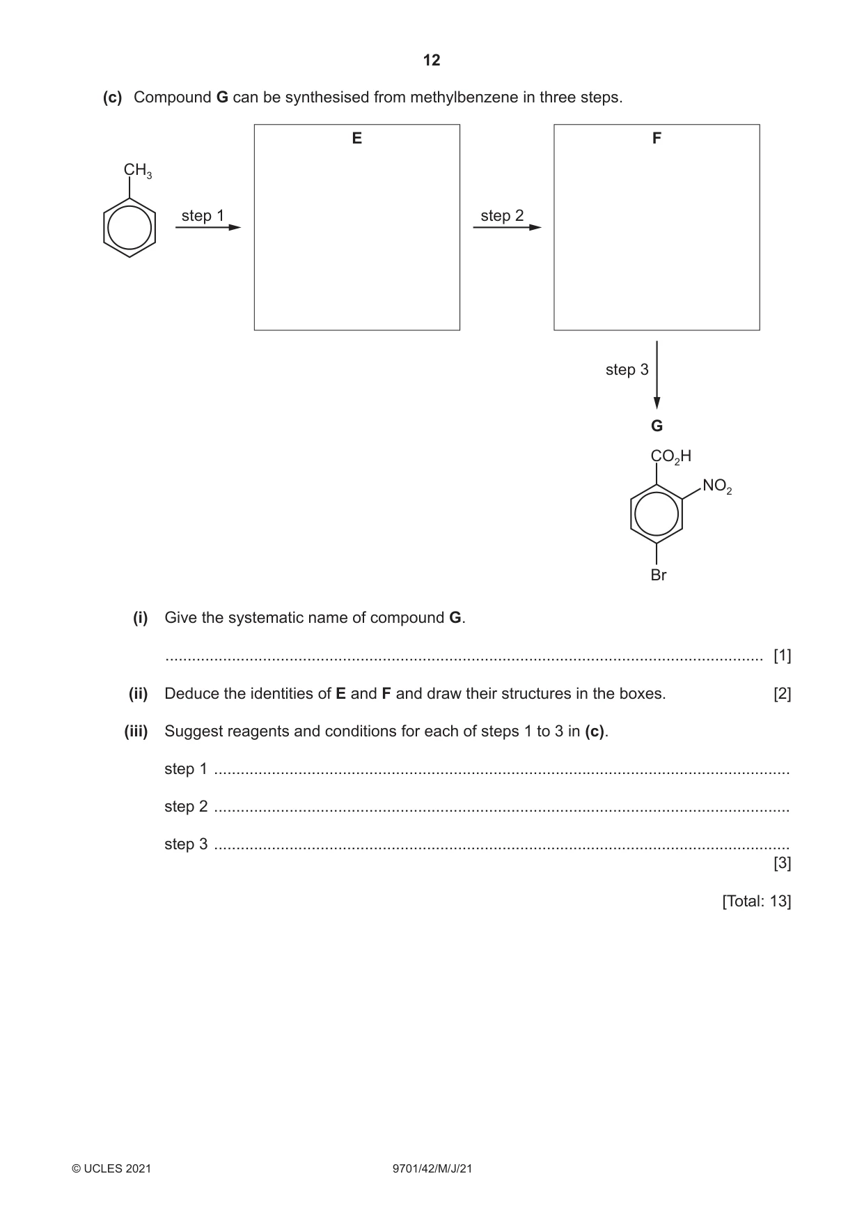 Cambridge A Level Chemistry 9701 2021 May/June Paper 4 · Variant 2 question paper, page 12 of 24
