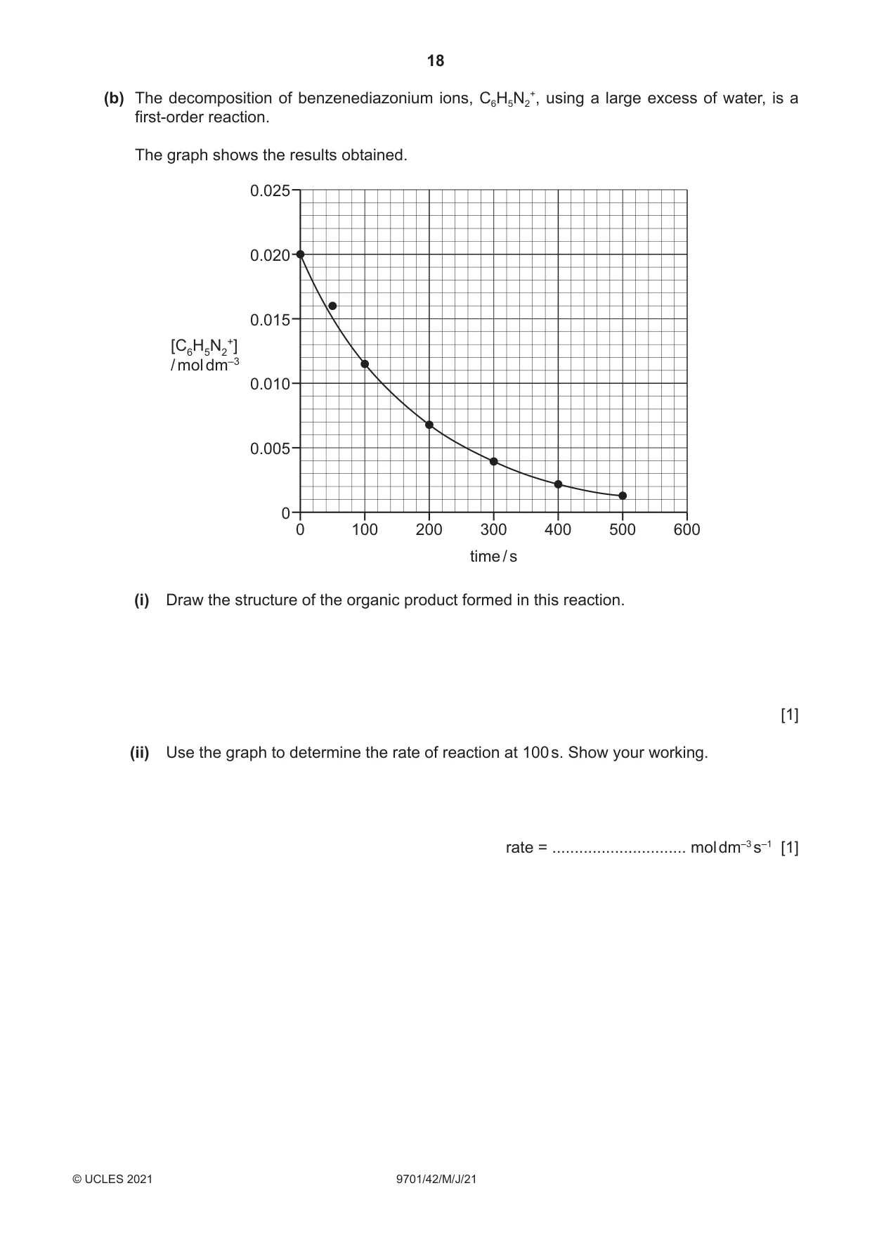 Cambridge A Level Chemistry 9701 2021 May/June Paper 4 · Variant 2 question paper, page 18 of 24
