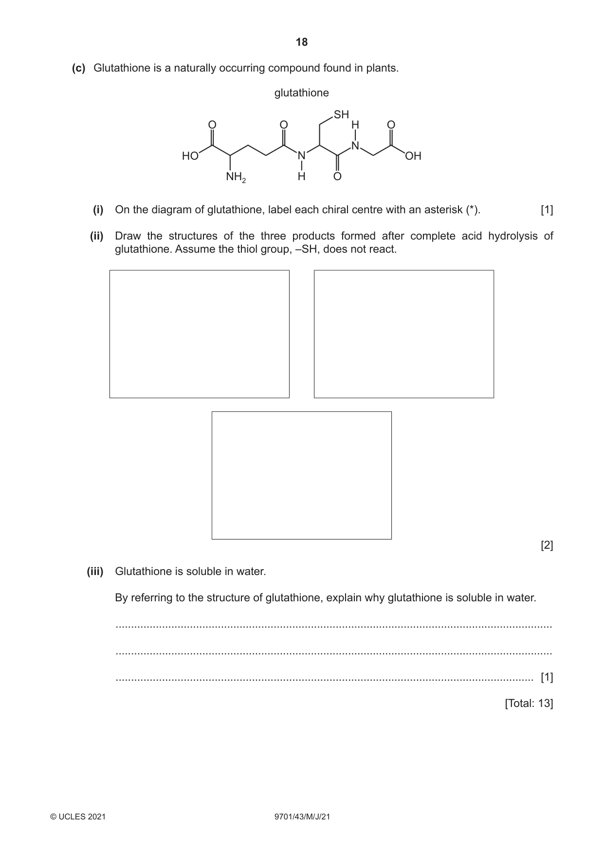 Cambridge A Level Chemistry 9701 2021 May/June Paper 4 · Variant 3 question paper, page 18 of 24