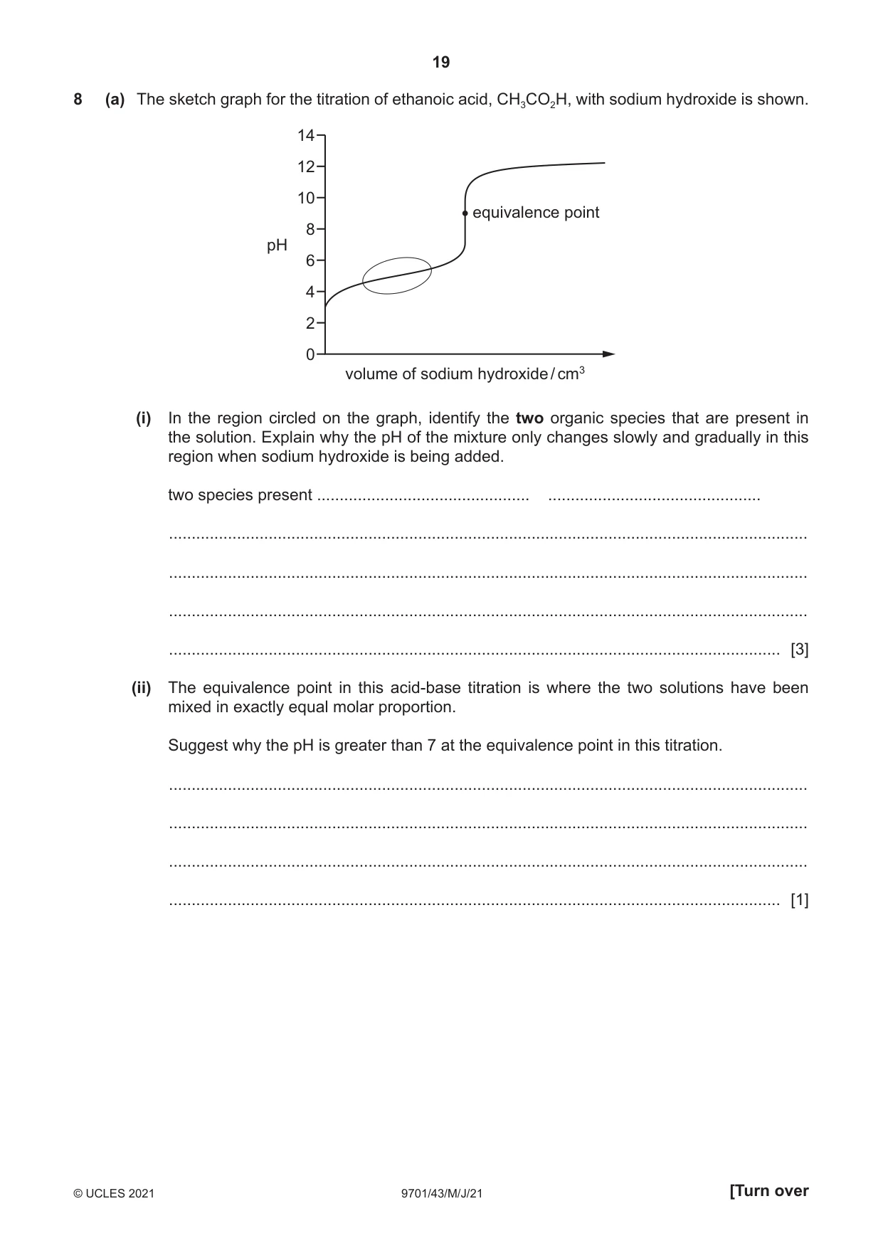 Cambridge A Level Chemistry 9701 2021 May/June Paper 4 · Variant 3 question paper, page 19 of 24