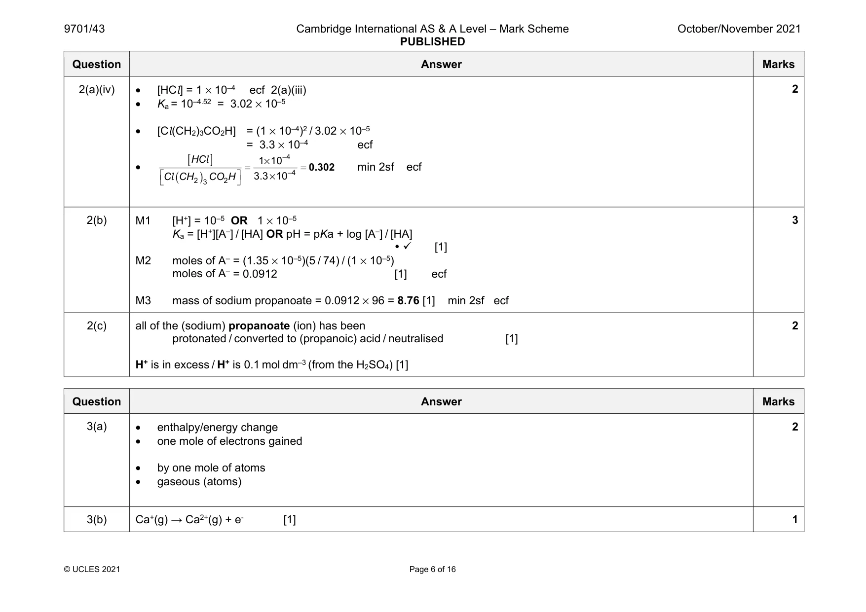 Mark scheme, page 6 of 16
