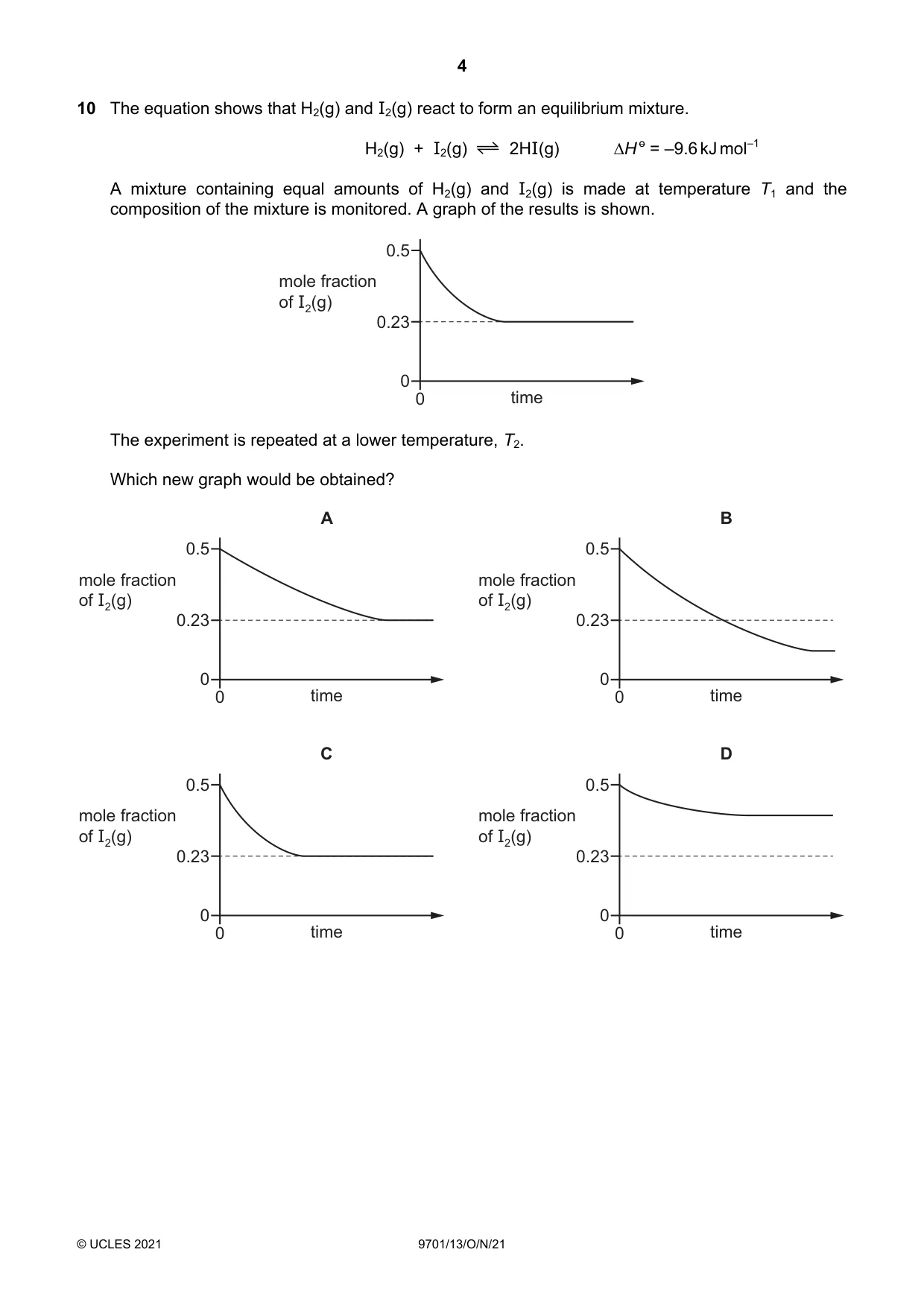 Cambridge A Level Chemistry 9701 2021 Oct/Nov Paper 1 · Variant 3 question paper, page 4 of 16