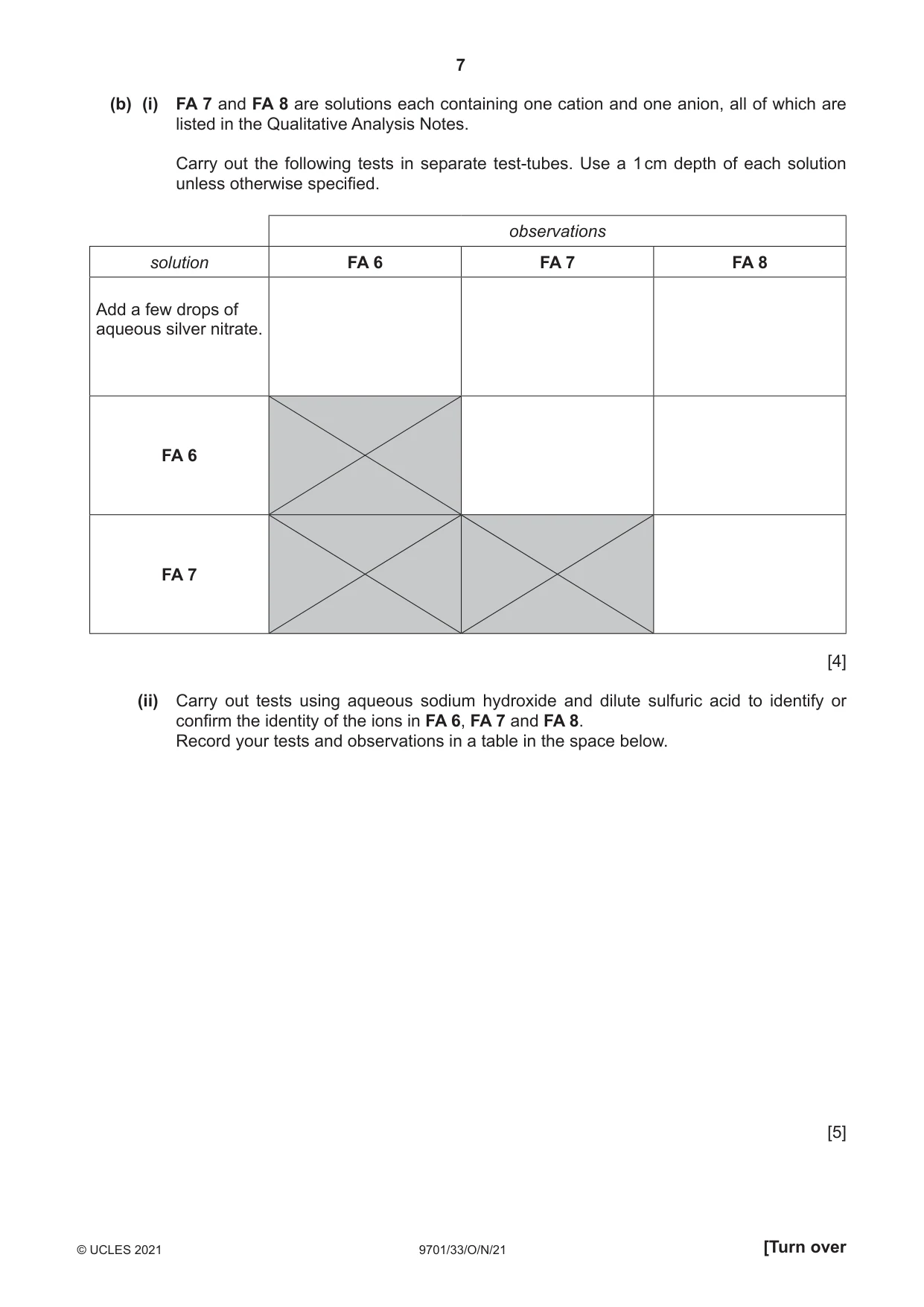 Cambridge A Level Chemistry 9701 2021 Oct/Nov Paper 3 · Variant 3 question paper, page 7 of 12