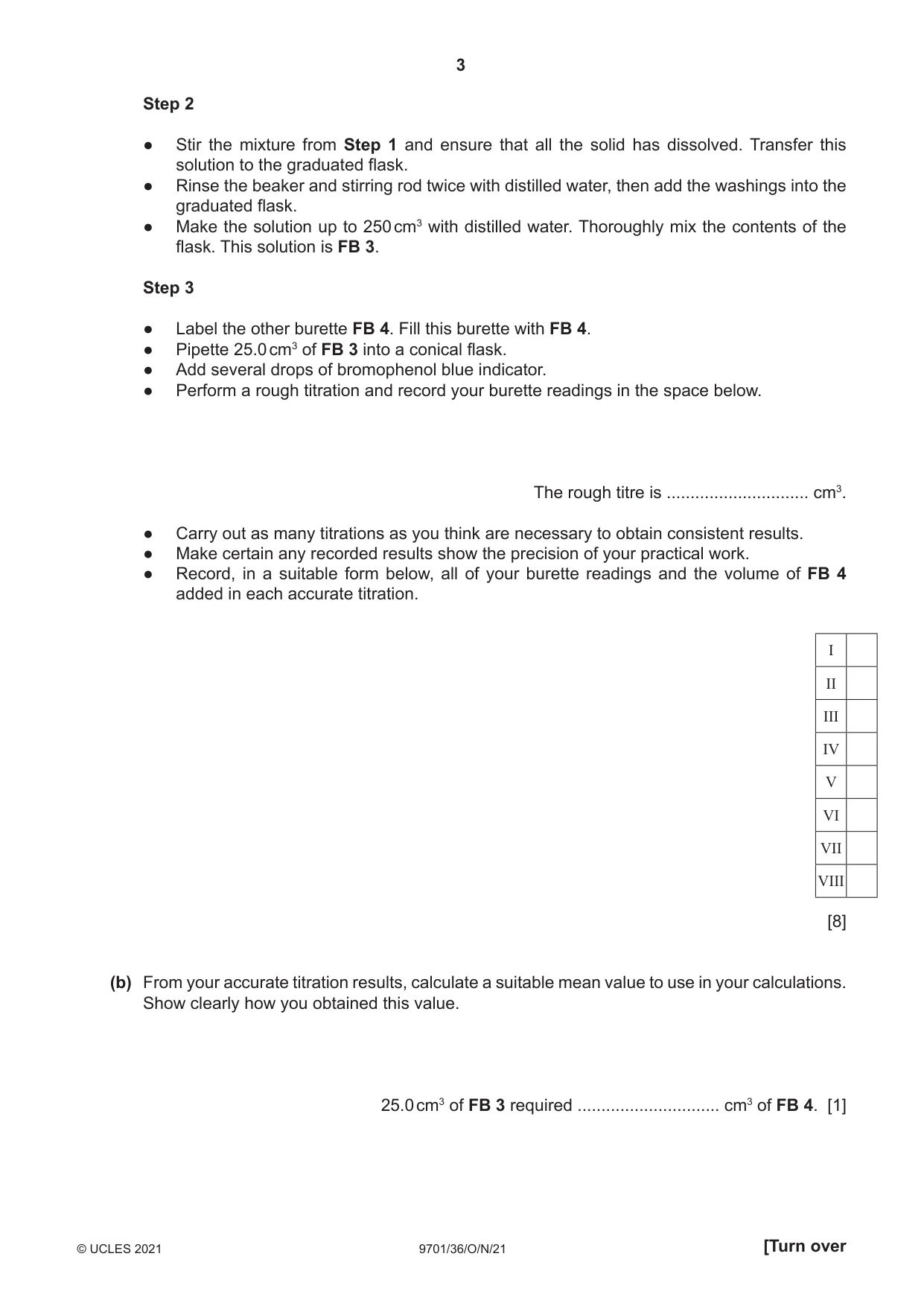 Cambridge A Level Chemistry 9701 2021 Oct/Nov Paper 3 · Variant 6 question paper, page 3 of 16