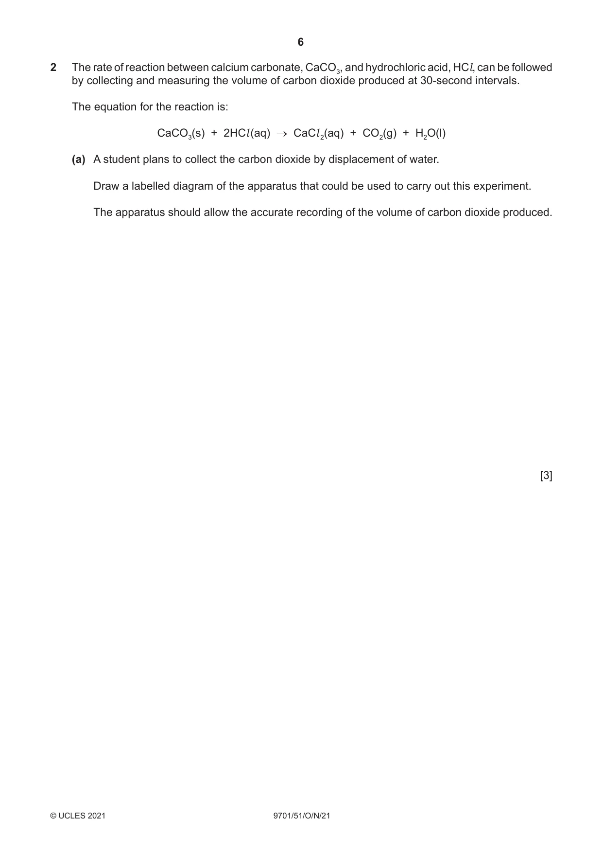 Cambridge A Level Chemistry 9701 2021 Oct/Nov Paper 5 · Variant 1 question paper, page 6 of 12