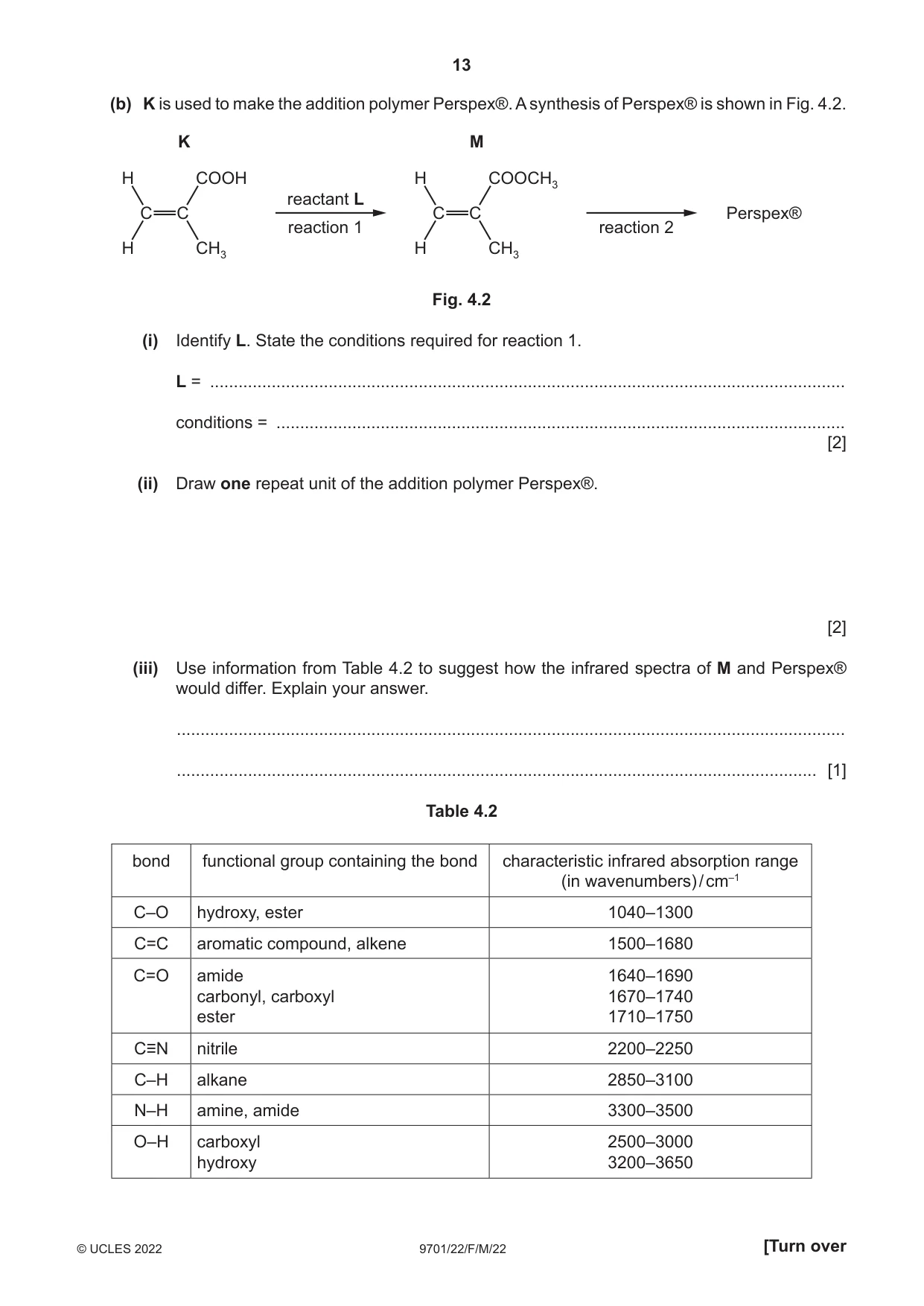 Cambridge A Level Chemistry 9701 2022 Feb/March Paper 2 · Variant 2 question paper, page 13 of 16