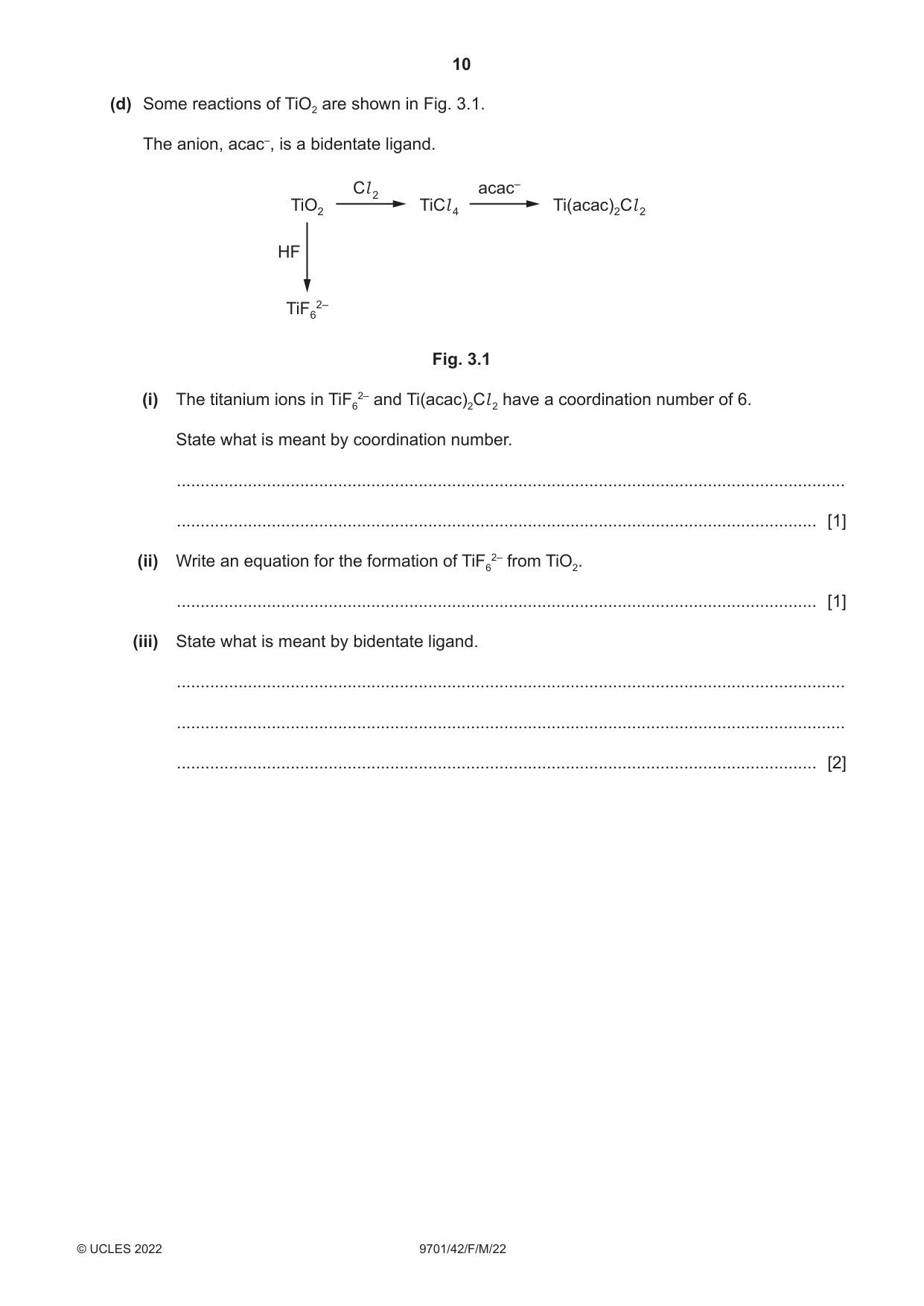 Cambridge A Level Chemistry 9701 2022 Feb/March Paper 4 · Variant 2 question paper, page 10 of 28