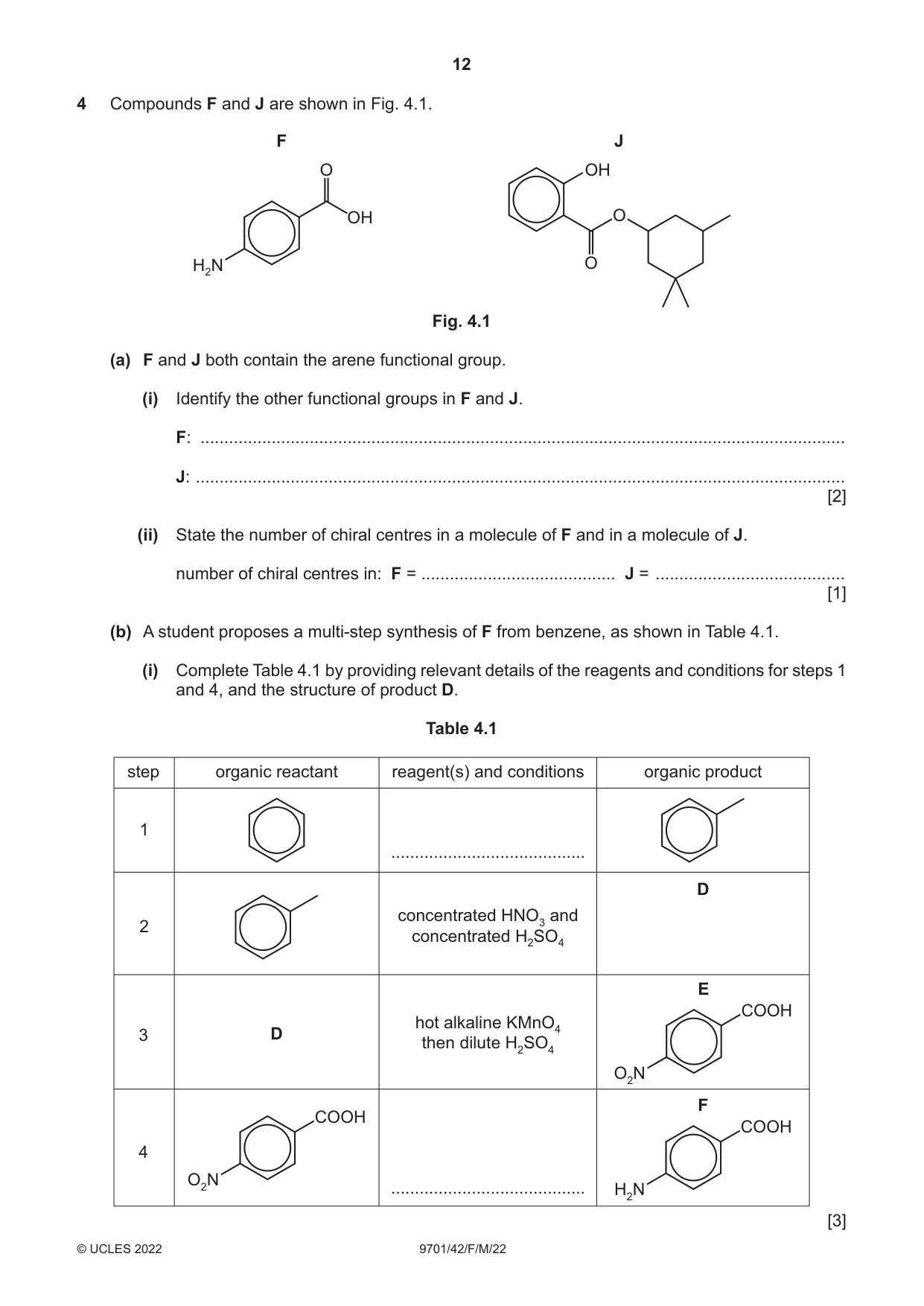 Cambridge A Level Chemistry 9701 2022 Feb/March Paper 4 · Variant 2 question paper, page 12 of 28