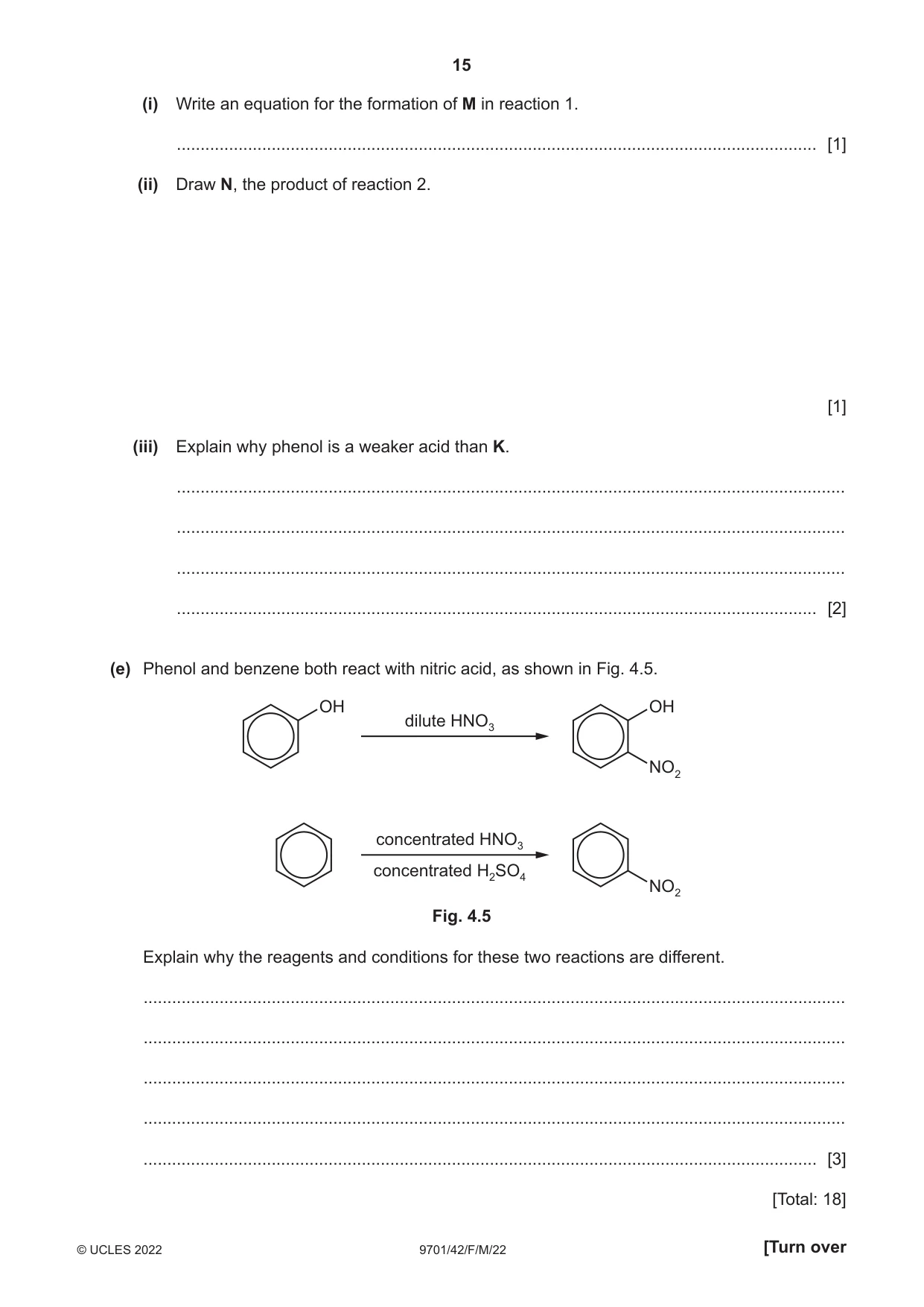 Cambridge A Level Chemistry 9701 2022 Feb/March Paper 4 · Variant 2 question paper, page 15 of 28