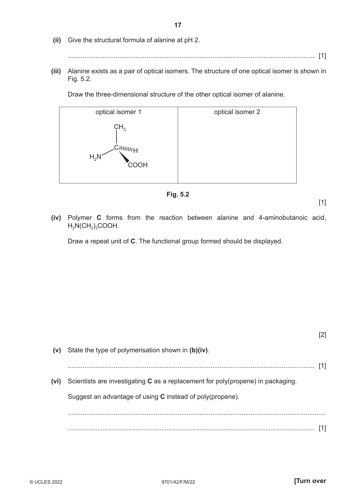 Cambridge A Level Chemistry 9701 2022 Feb/March Paper 4 · Variant 2 question paper, page 17 of 28