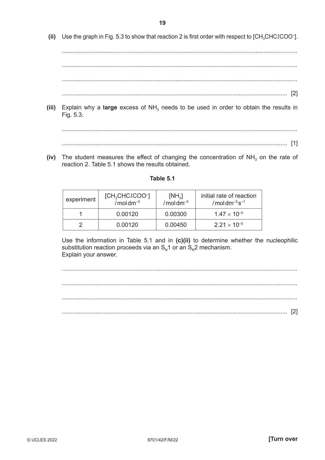 Cambridge A Level Chemistry 9701 2022 Feb/March Paper 4 · Variant 2 question paper, page 19 of 28
