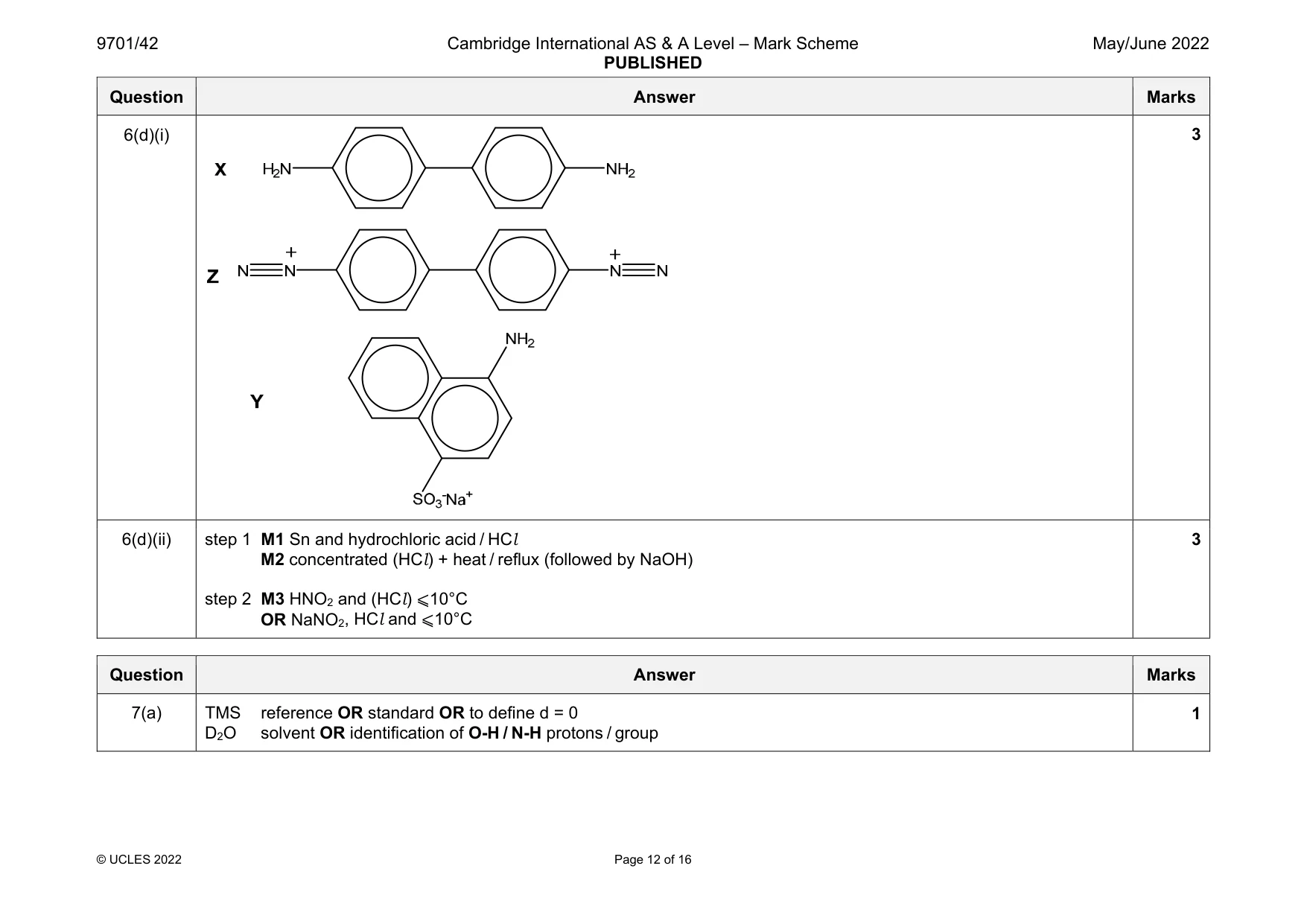 Mark scheme, page 12 of 16