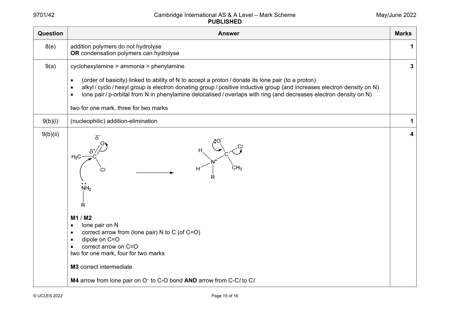 Mark scheme, page 15 of 16