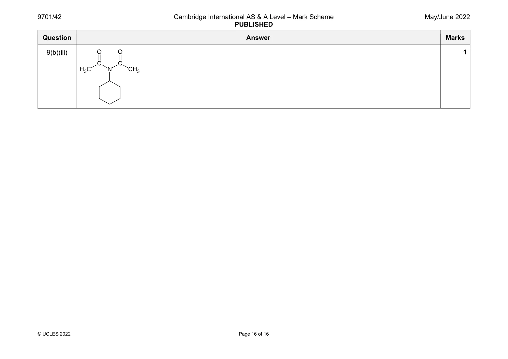 Mark scheme, page 16 of 16