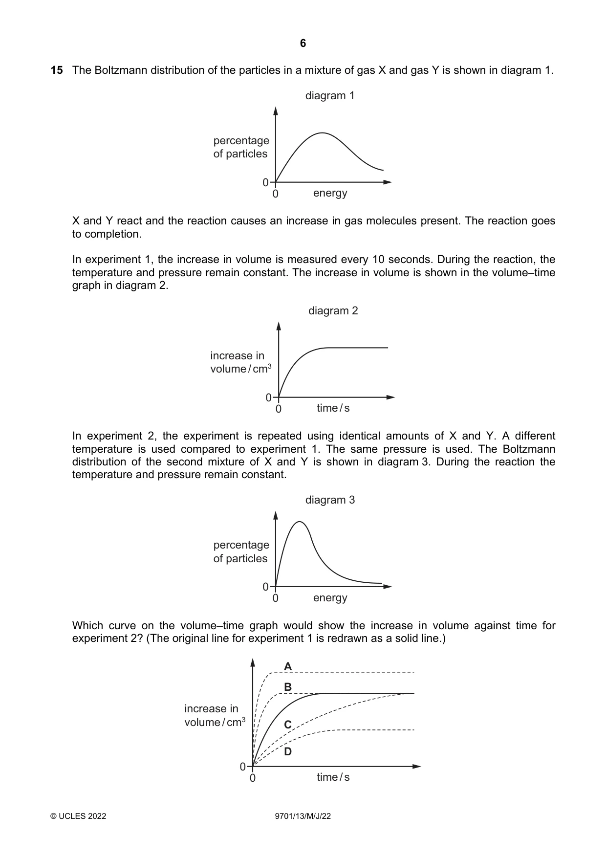 Cambridge A Level Chemistry 9701 2022 May/June Paper 1 · Variant 3 question paper, page 6 of 20