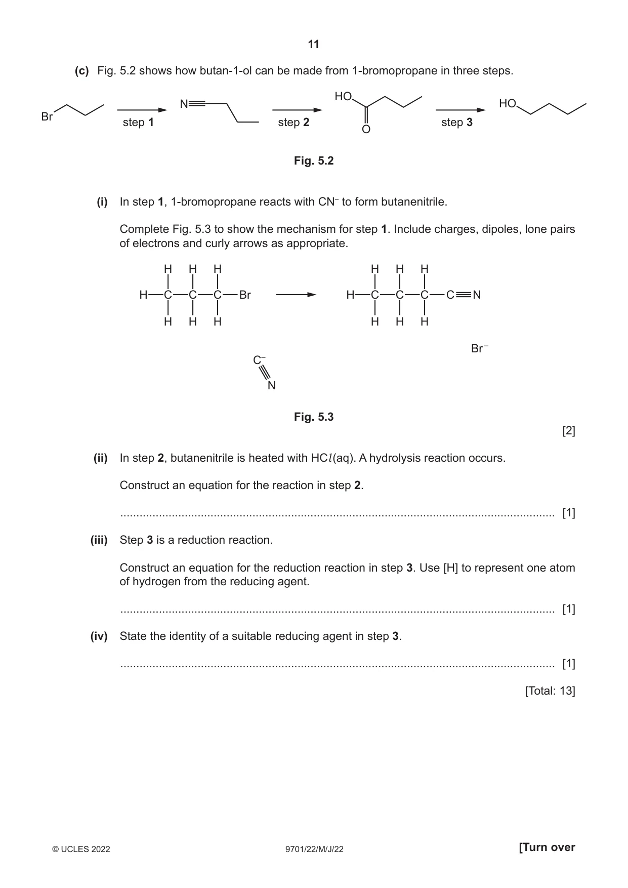 Cambridge A Level Chemistry 9701 2022 May/June Paper 2 · Variant 2 question paper, page 11 of 16