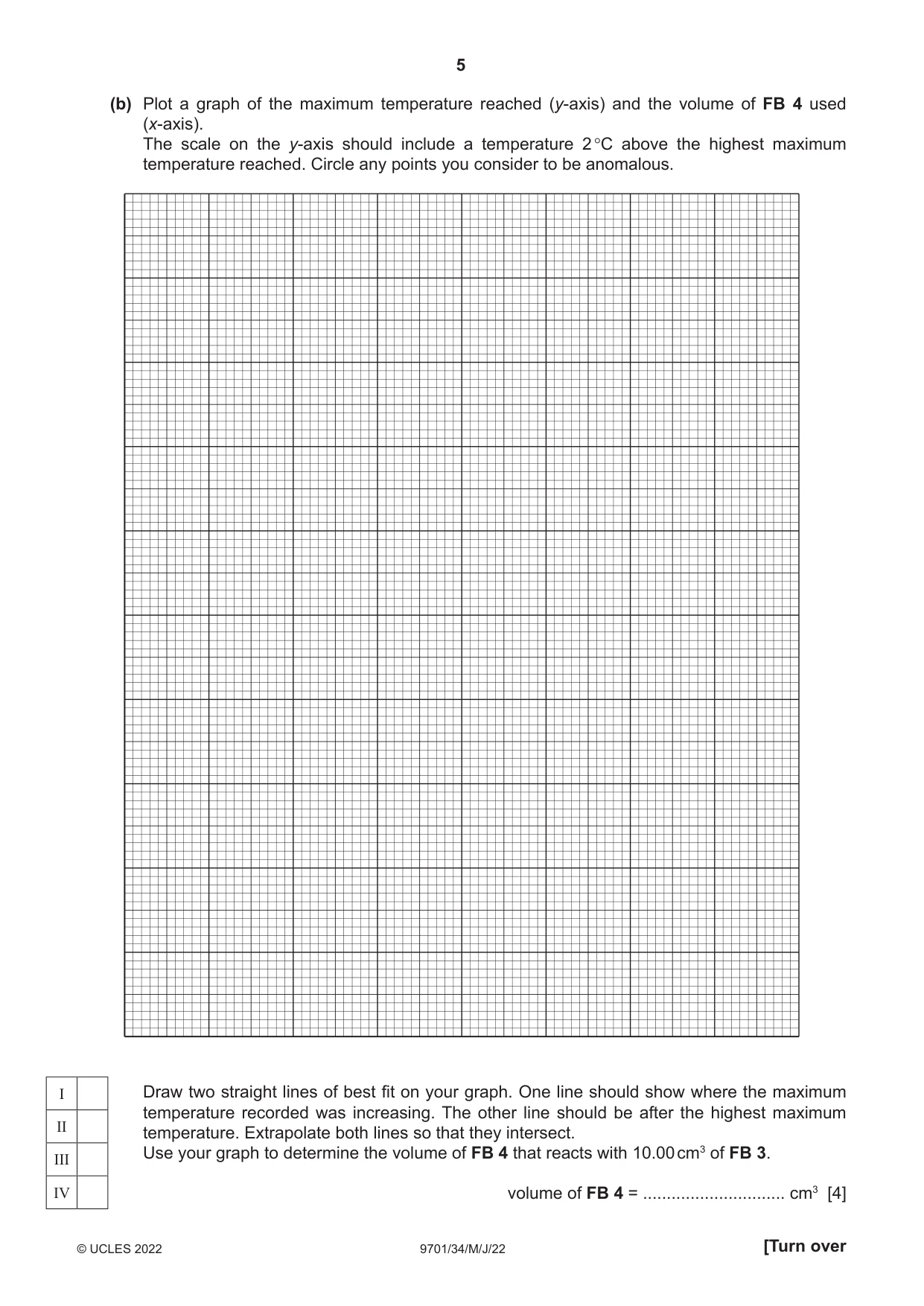 Cambridge A Level Chemistry 9701 2022 May/June Paper 3 · Variant 4 question paper, page 5 of 16
