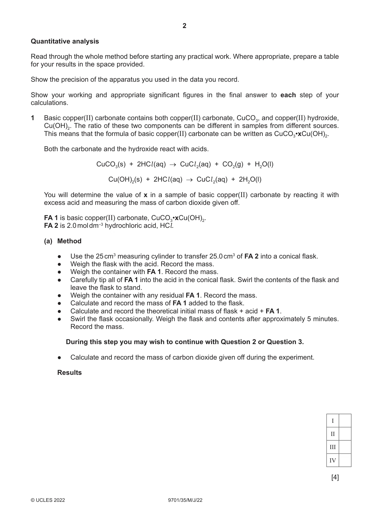 Cambridge A Level Chemistry 9701 2022 May/June Paper 3 · Variant 5 question paper, page 2 of 12