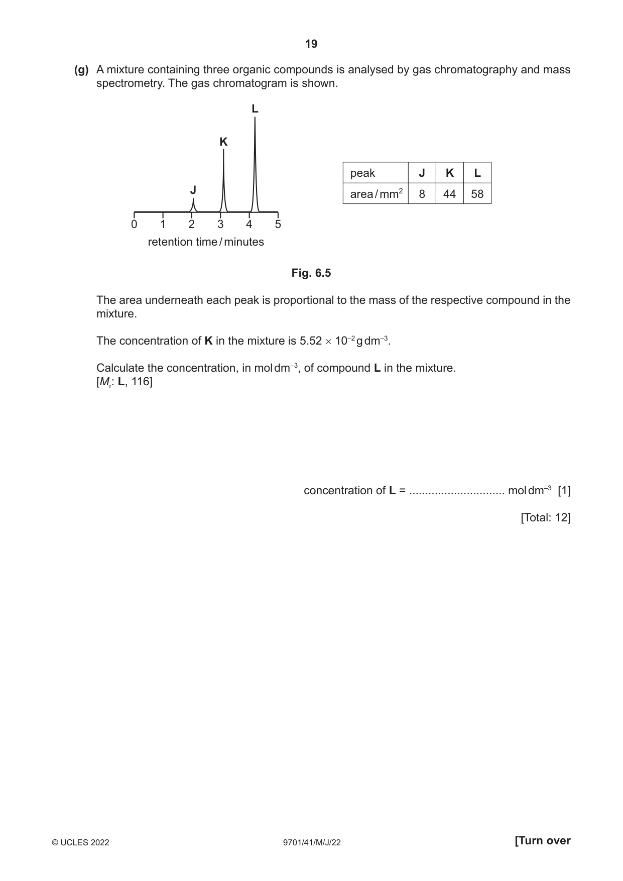 Cambridge A Level Chemistry 9701 2022 May/June Paper 4 · Variant 1 question paper, page 19 of 24