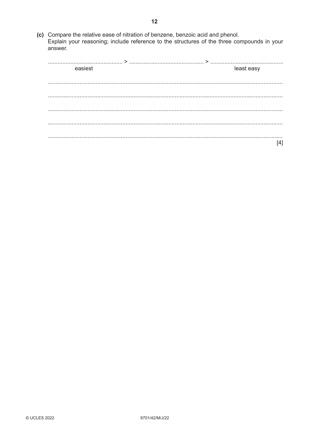 Cambridge A Level Chemistry 9701 2022 May/June Paper 4 · Variant 2 question paper, page 12 of 24