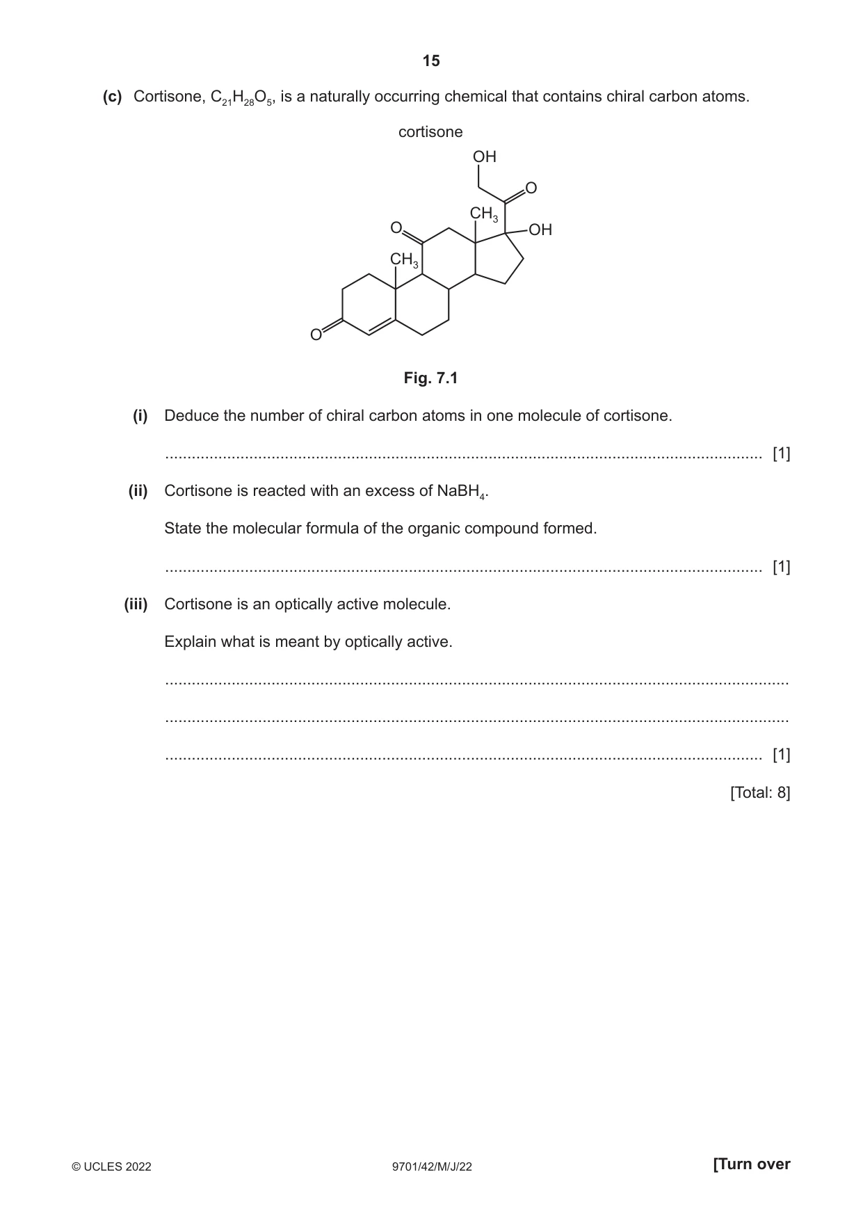 Cambridge A Level Chemistry 9701 2022 May/June Paper 4 · Variant 2 question paper, page 15 of 24