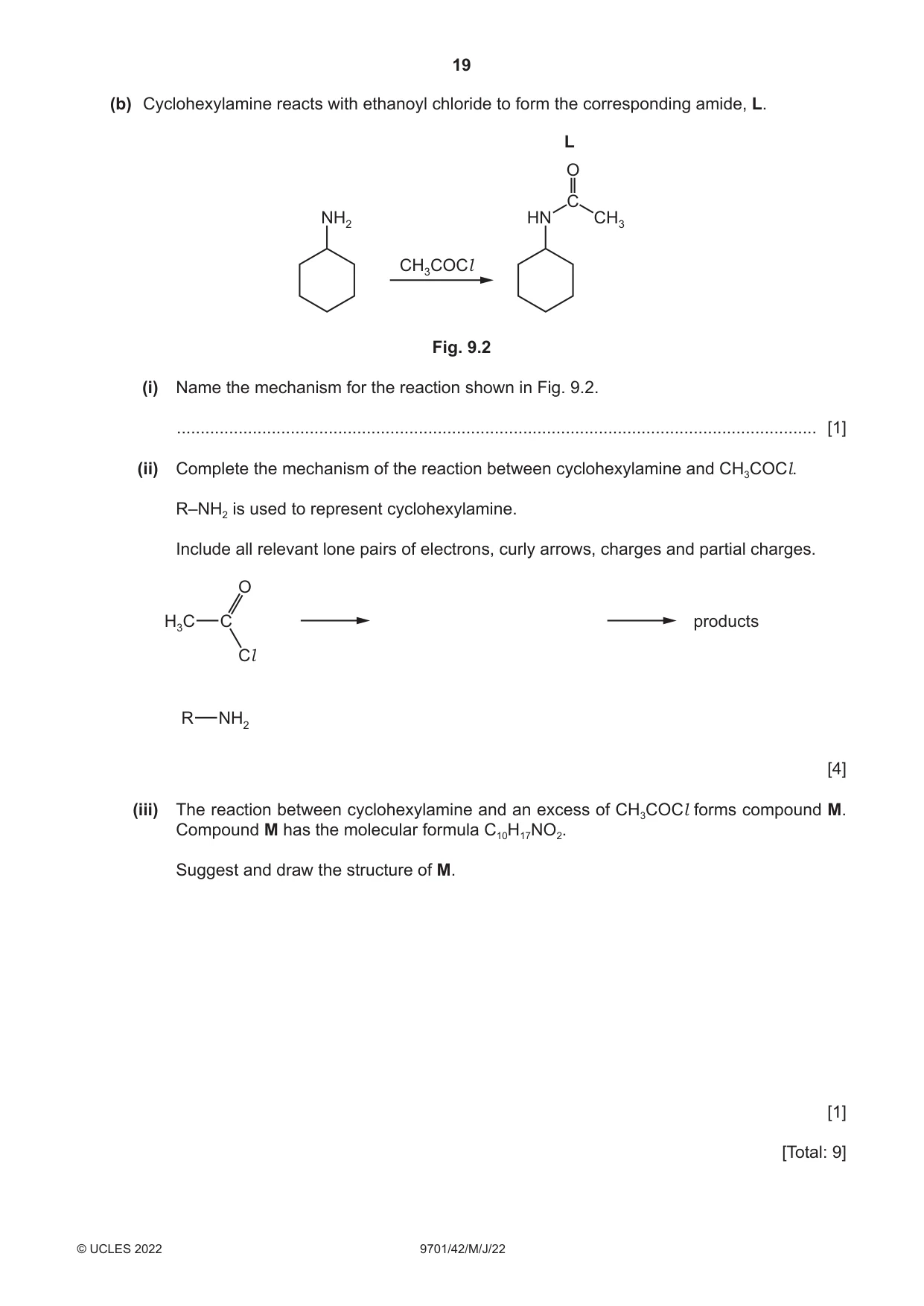 Cambridge A Level Chemistry 9701 2022 May/June Paper 4 · Variant 2 question paper, page 19 of 24