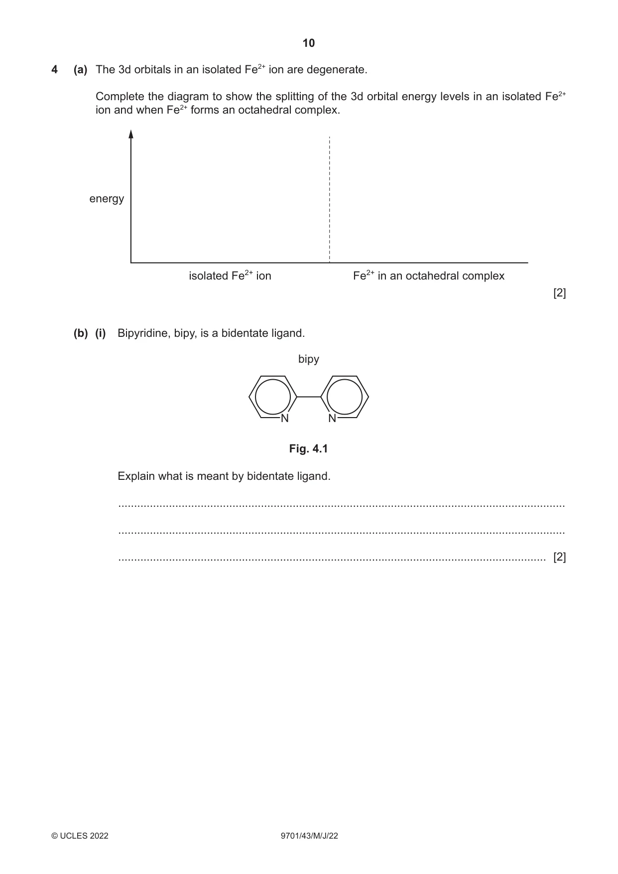 Cambridge A Level Chemistry 9701 2022 May/June Paper 4 · Variant 3 question paper, page 10 of 24