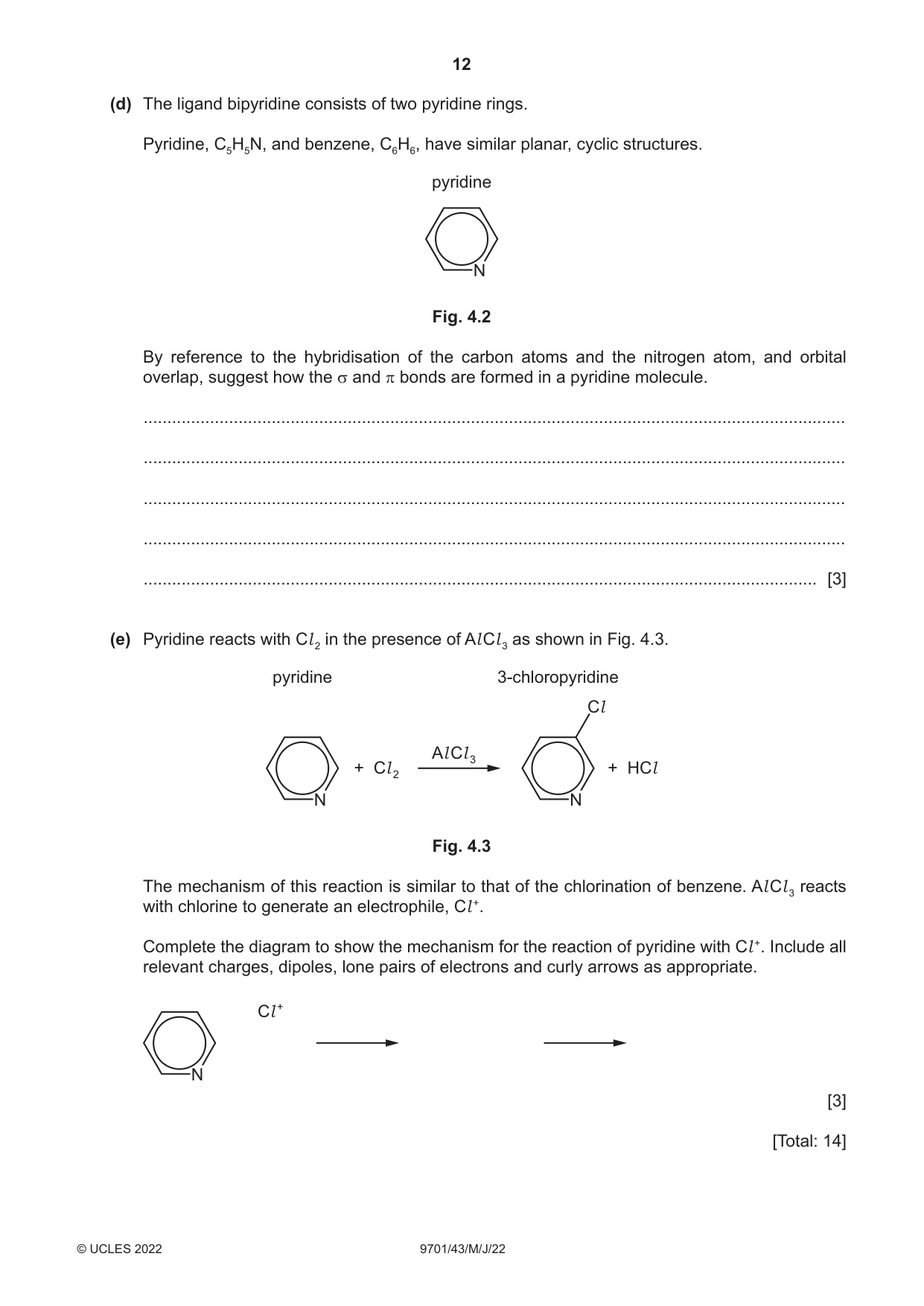 Cambridge A Level Chemistry 9701 2022 May/June Paper 4 · Variant 3 question paper, page 12 of 24
