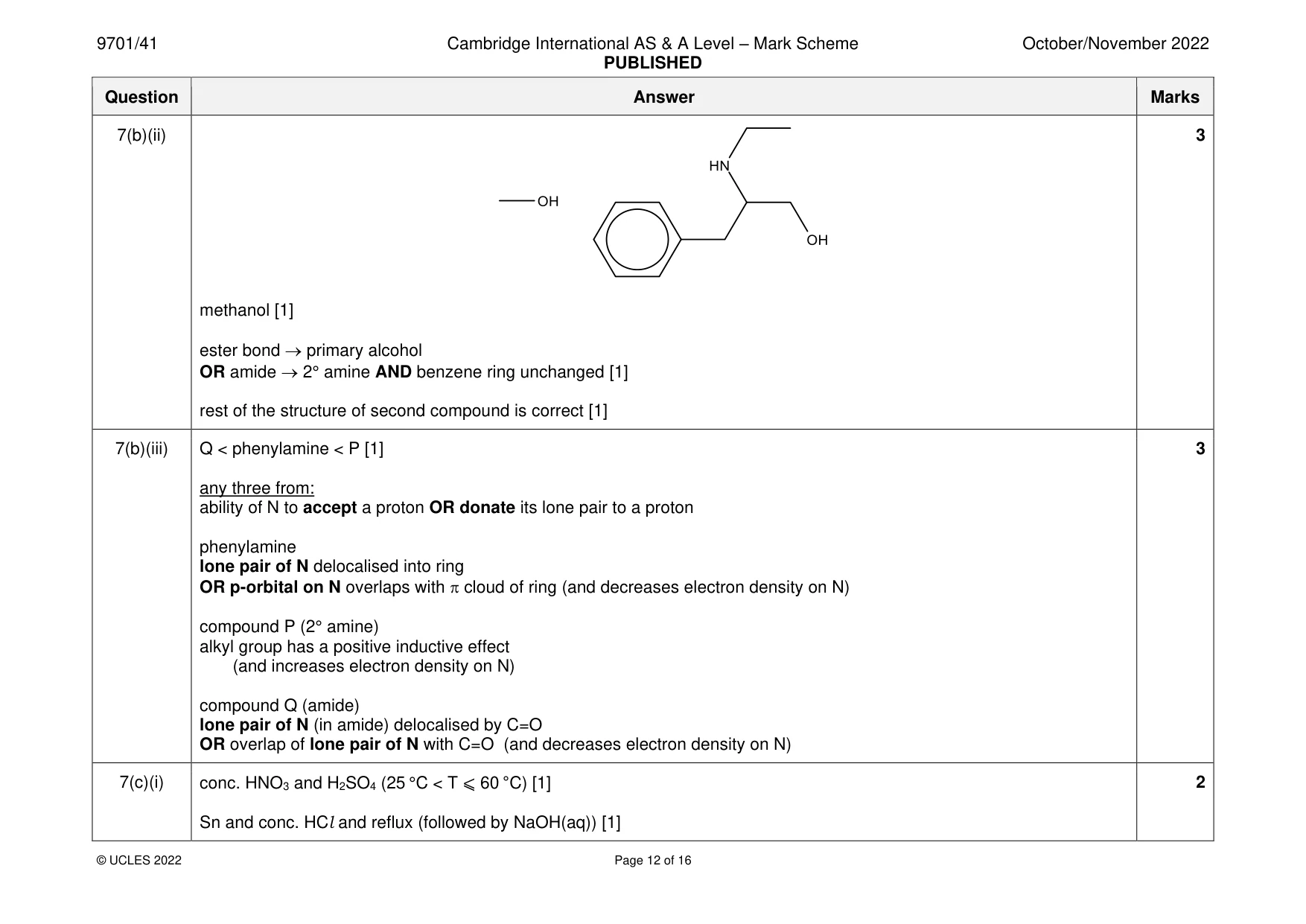 Mark scheme, page 12 of 16