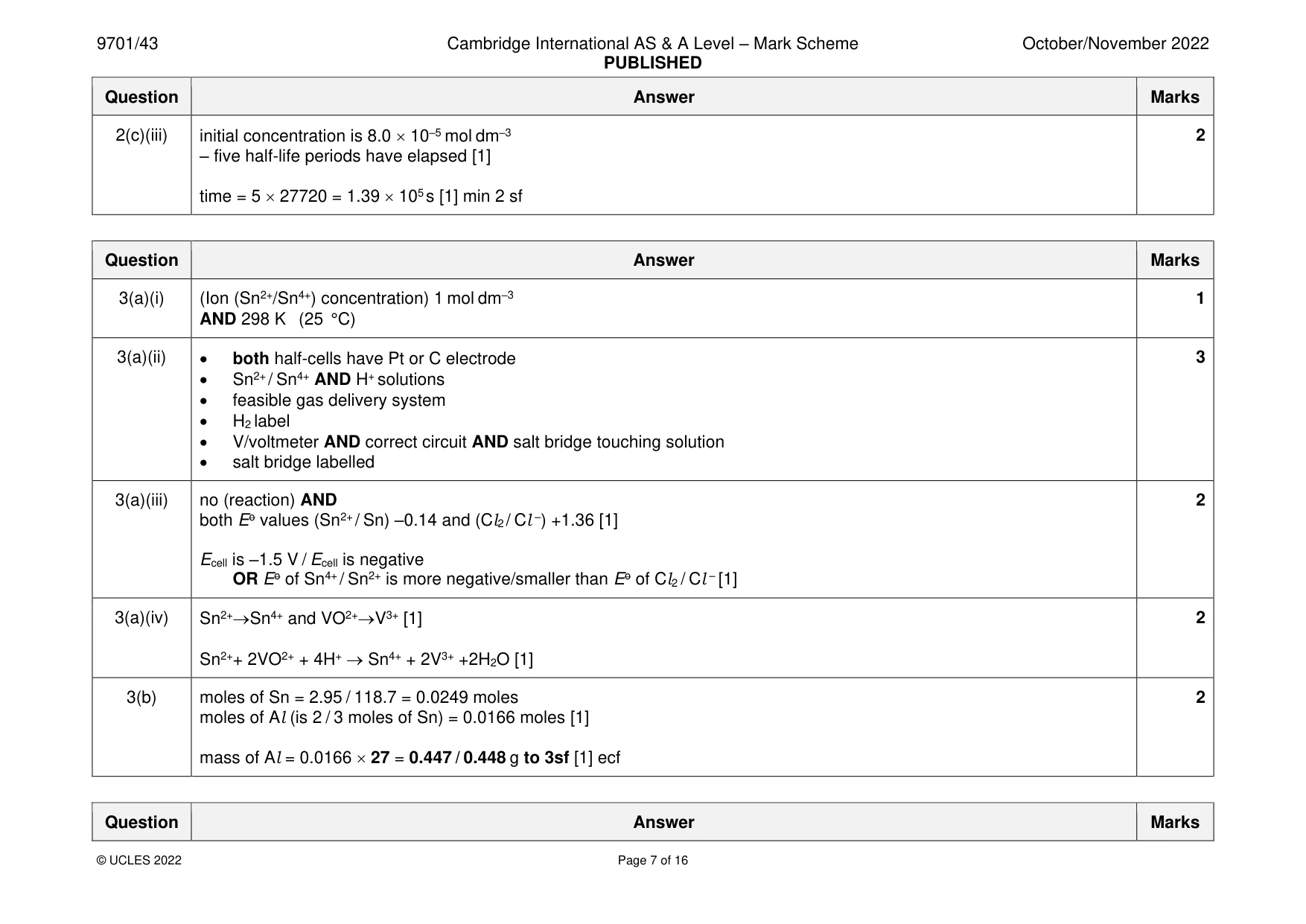Mark scheme, page 7 of 16
