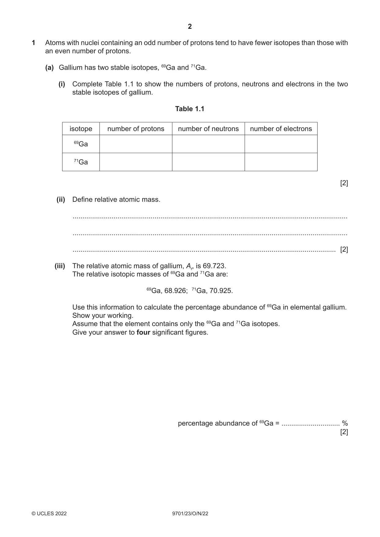 Cambridge A Level Chemistry 9701 2022 Oct/Nov Paper 2 · Variant 3 question paper, page 2 of 16