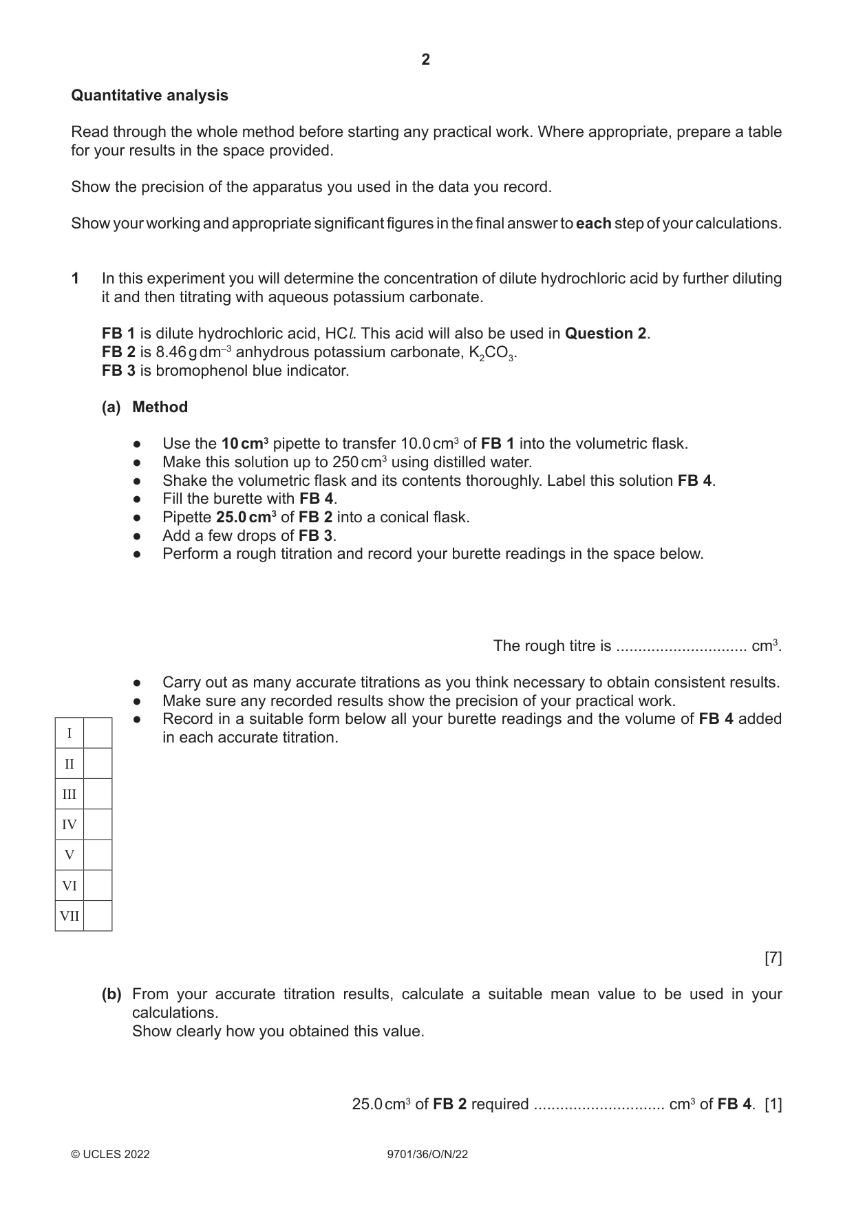 Cambridge A Level Chemistry 9701 2022 Oct/Nov Paper 3 · Variant 6 question paper, page 2 of 12
