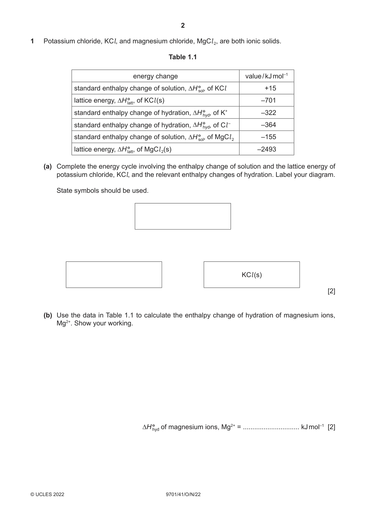 Cambridge A Level Chemistry 9701 2022 Oct/Nov Paper 4 · Variant 1 question paper, page 2 of 28