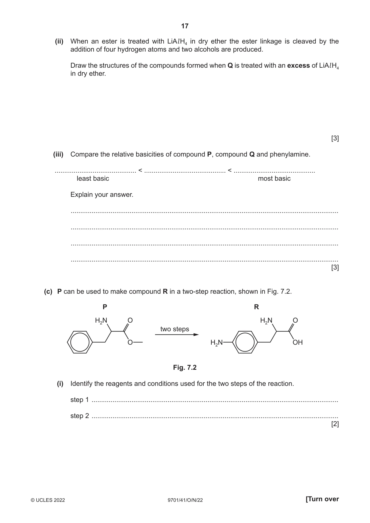Cambridge A Level Chemistry 9701 2022 Oct/Nov Paper 4 · Variant 1 question paper, page 17 of 28