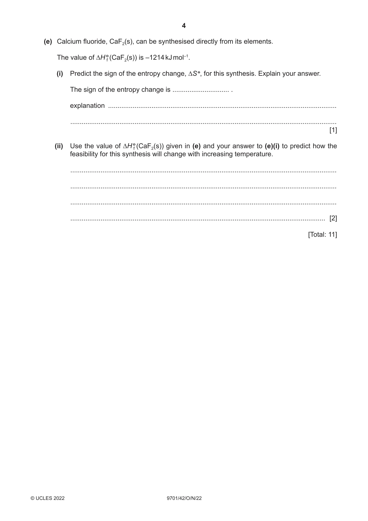 Cambridge A Level Chemistry 9701 2022 Oct/Nov Paper 4 · Variant 2 question paper, page 4 of 24