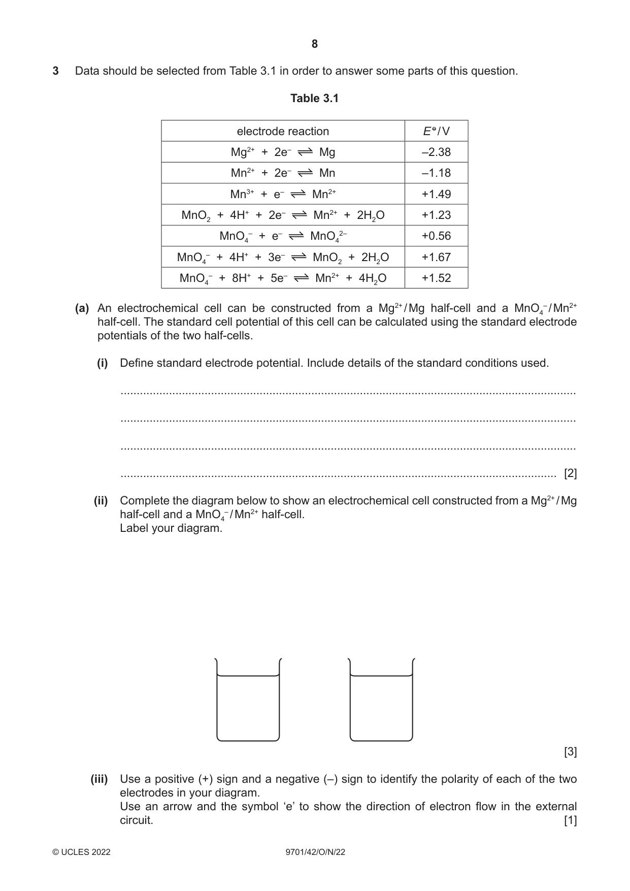 Cambridge A Level Chemistry 9701 2022 Oct/Nov Paper 4 · Variant 2 question paper, page 8 of 24