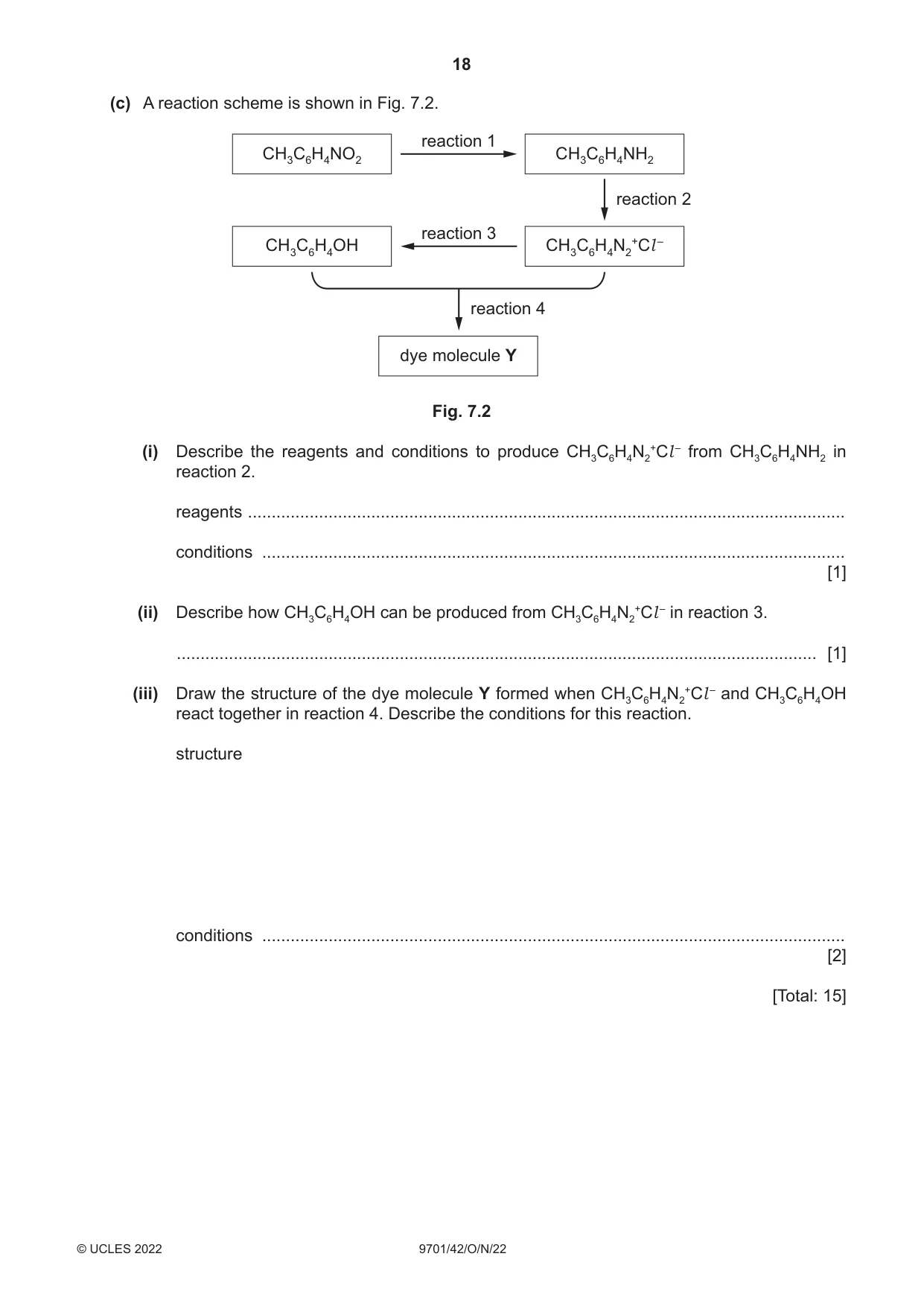 Cambridge A Level Chemistry 9701 2022 Oct/Nov Paper 4 · Variant 2 question paper, page 18 of 24