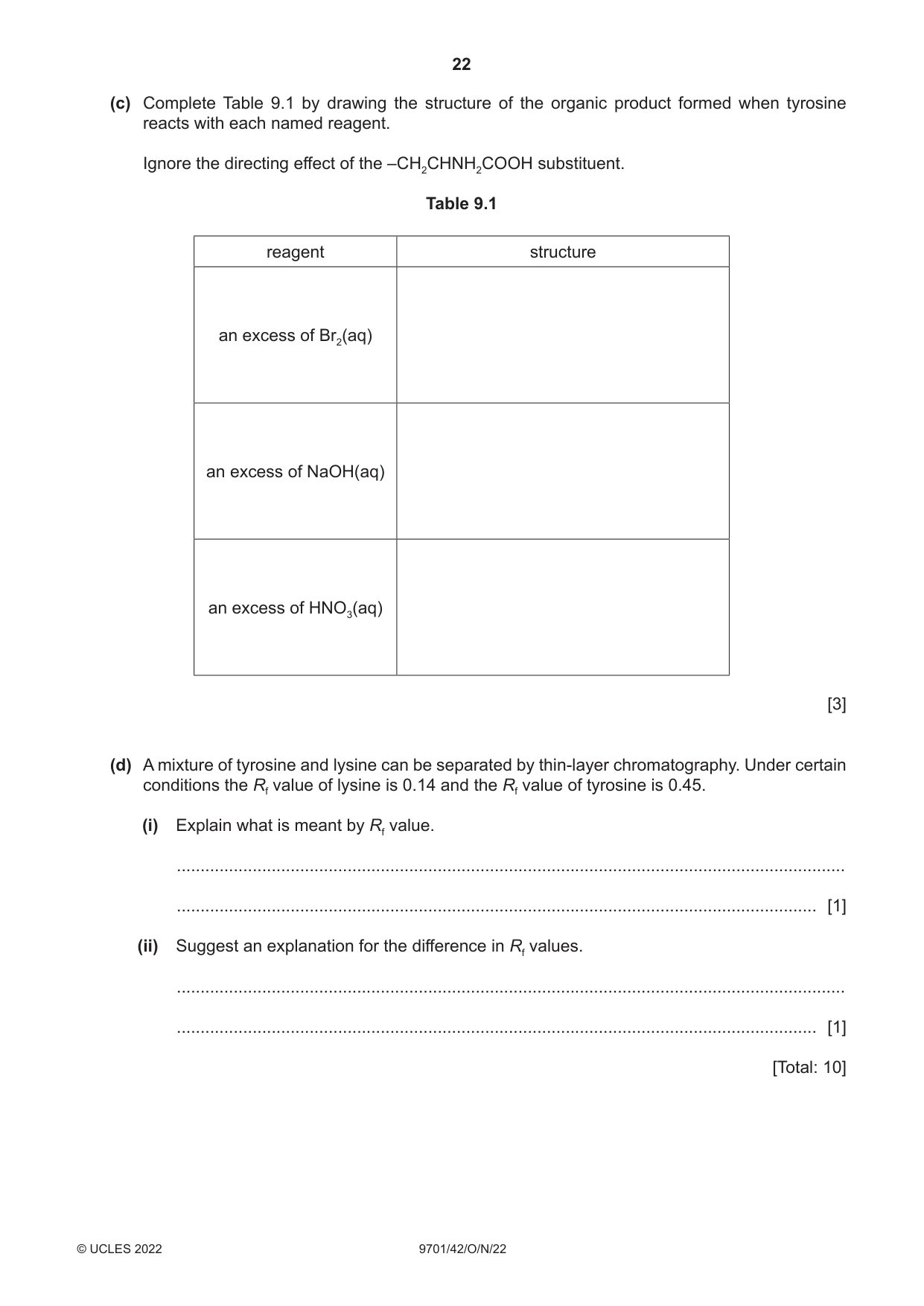 Cambridge A Level Chemistry 9701 2022 Oct/Nov Paper 4 · Variant 2 question paper, page 22 of 24