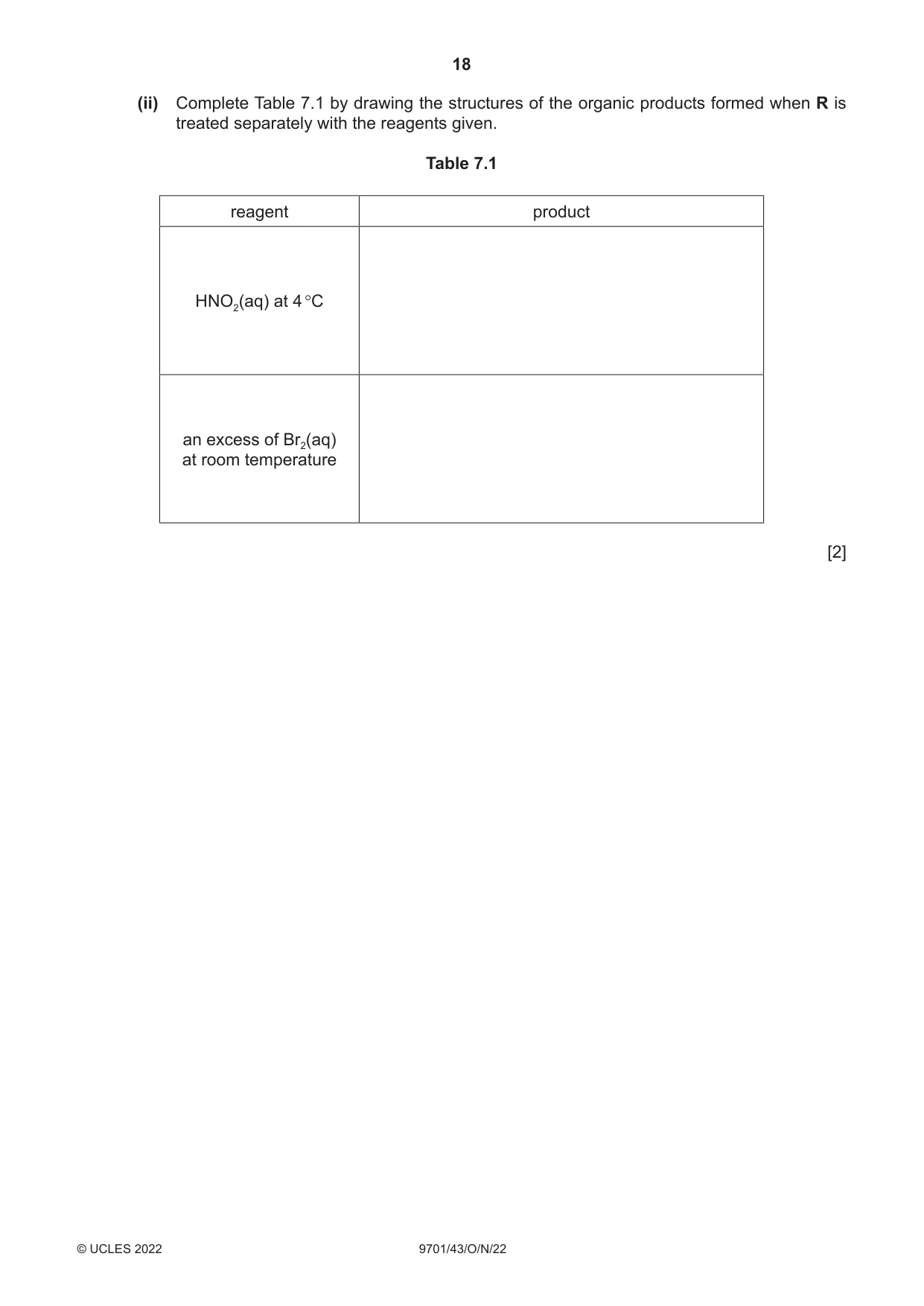 Cambridge A Level Chemistry 9701 2022 Oct/Nov Paper 4 · Variant 3 question paper, page 18 of 28
