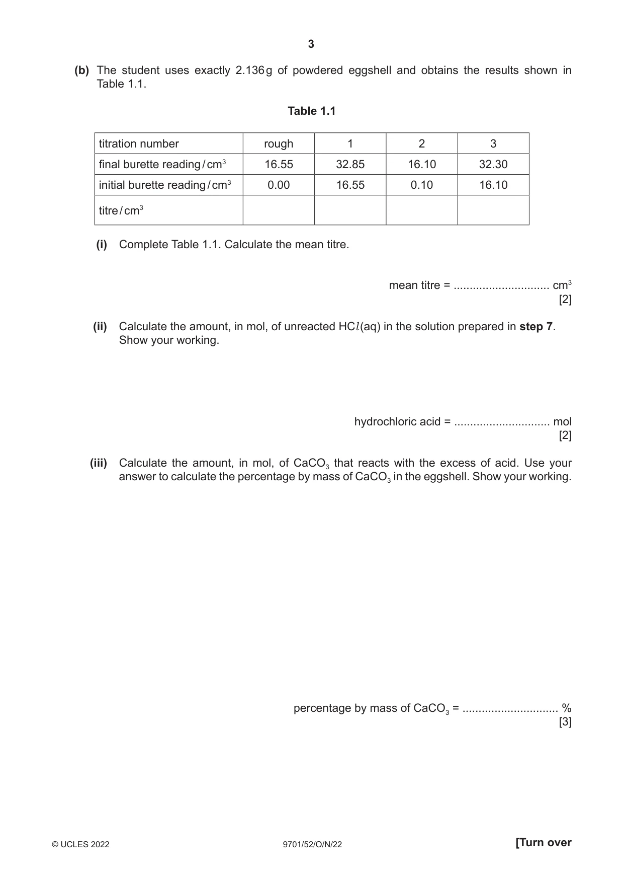 Cambridge A Level Chemistry 9701 2022 Oct/Nov Paper 5 · Variant 2 question paper, page 3 of 12