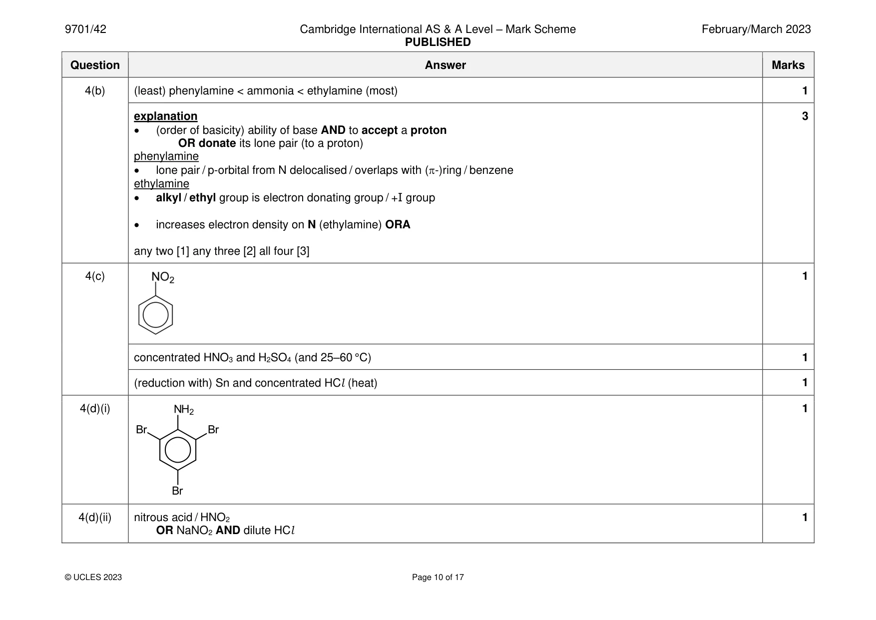 Mark scheme, page 10 of 17