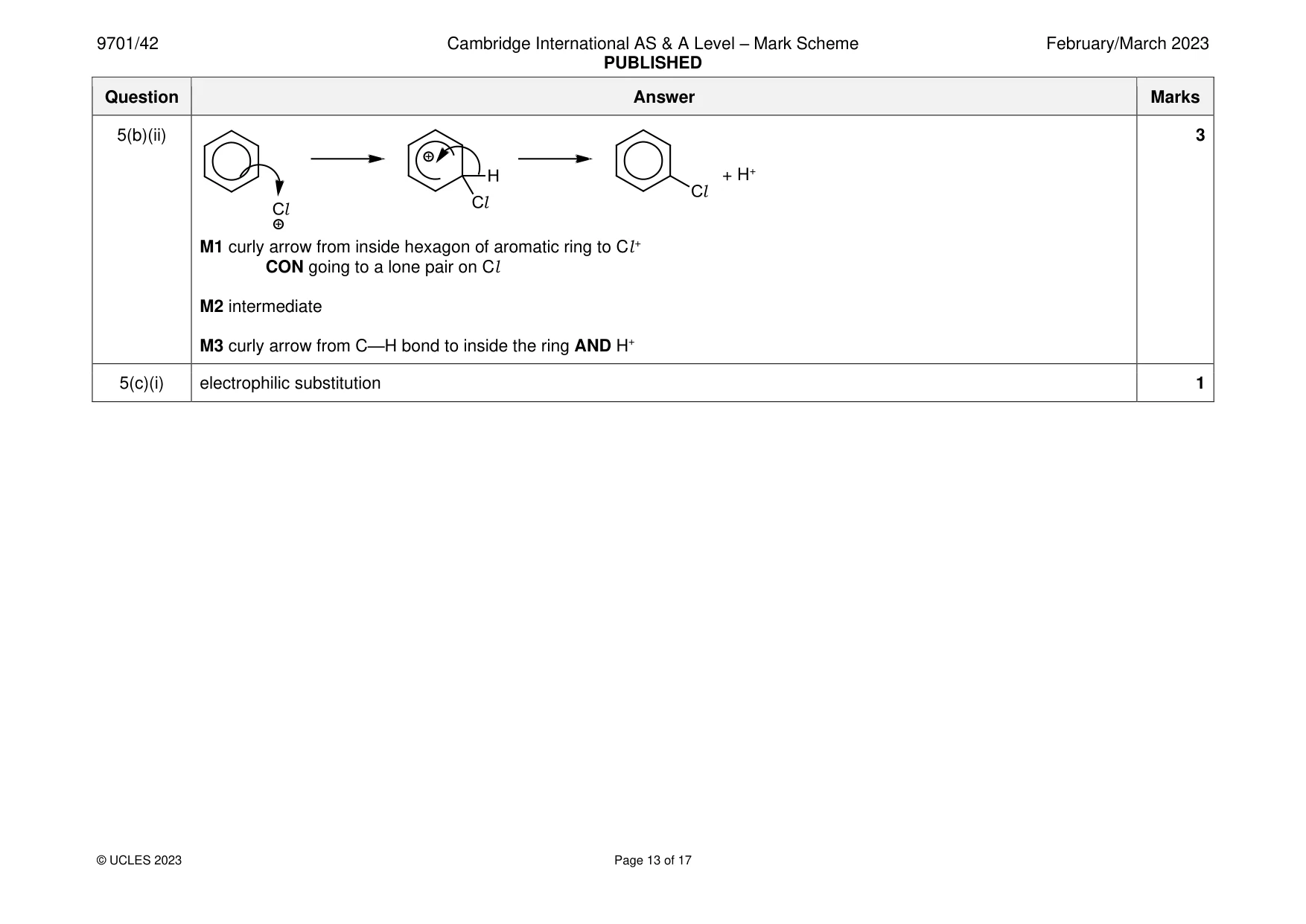 Mark scheme, page 13 of 17