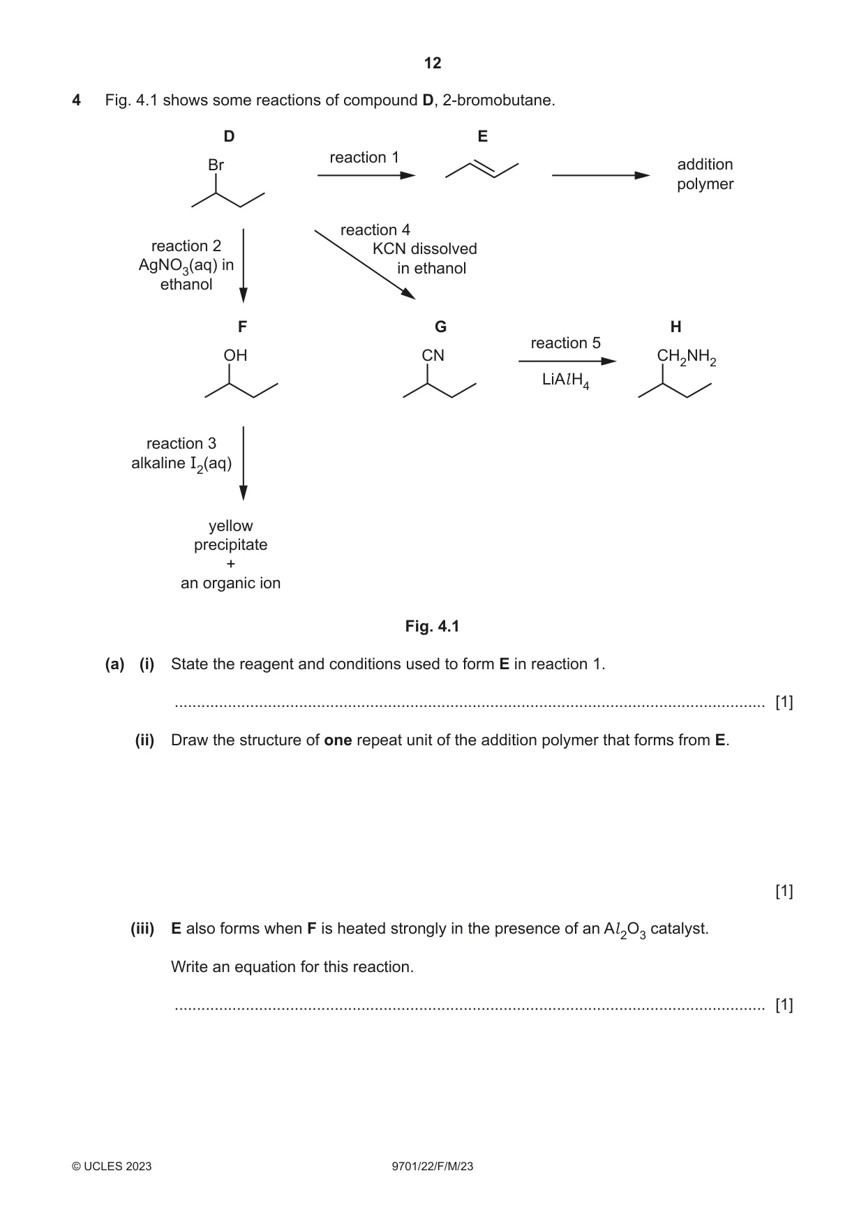 Cambridge A Level Chemistry 9701 2023 Feb/March Paper 2 · Variant 2 question paper, page 12 of 16